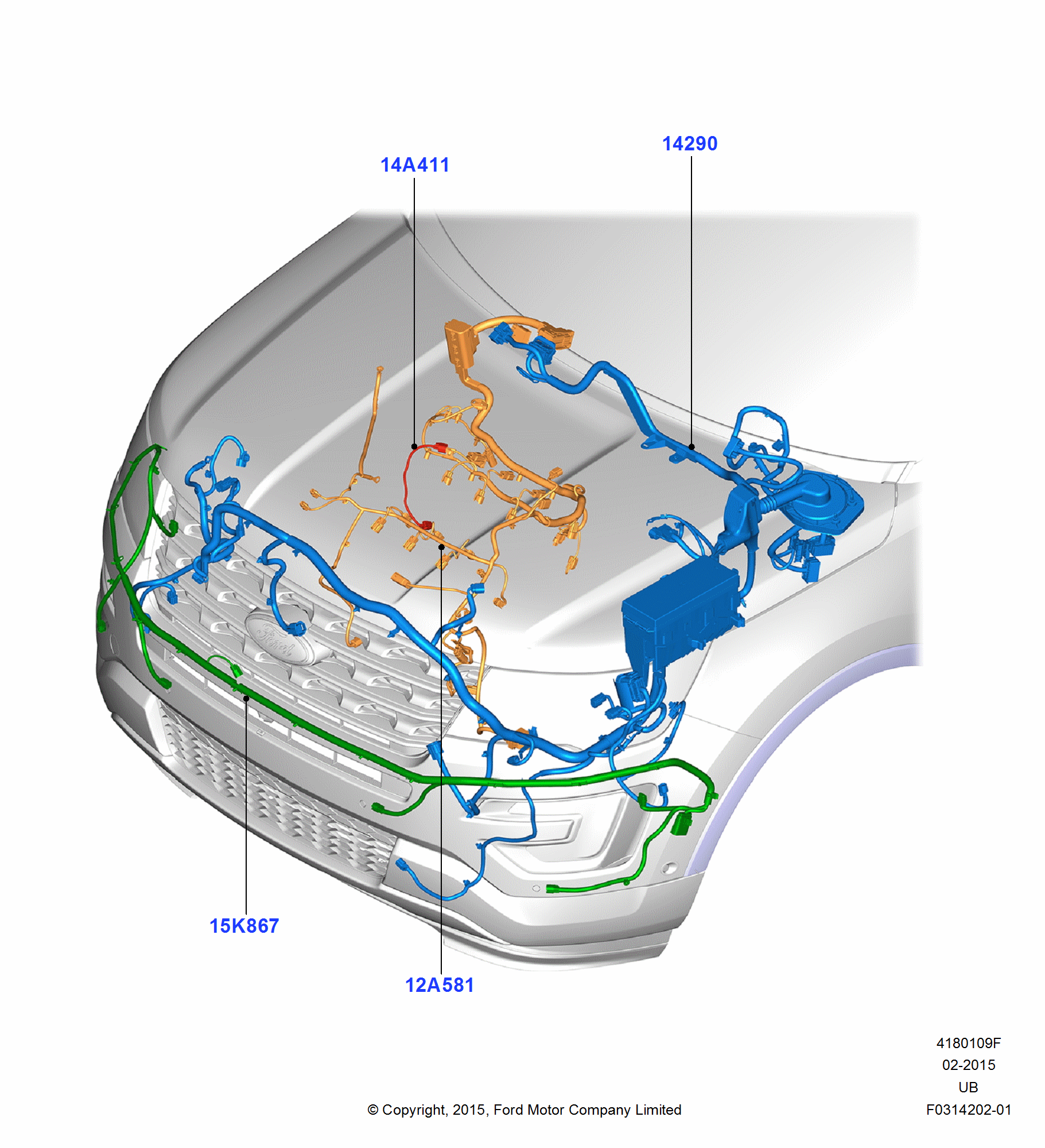 Wiring Engine And Transmission FORD Explorer 2011 (TUB)