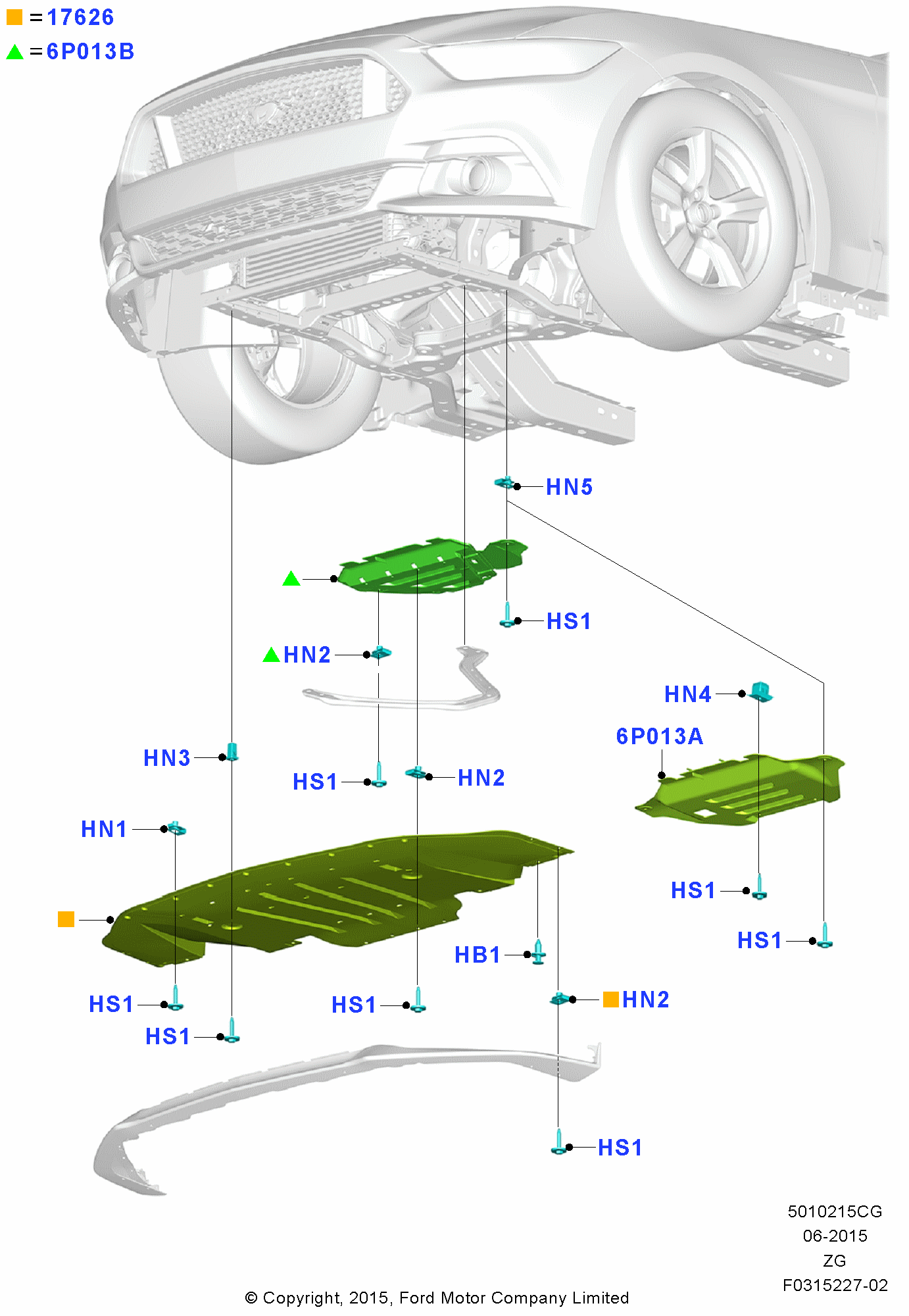 Luftabweiser FORD Mustang 2015- (CZG)