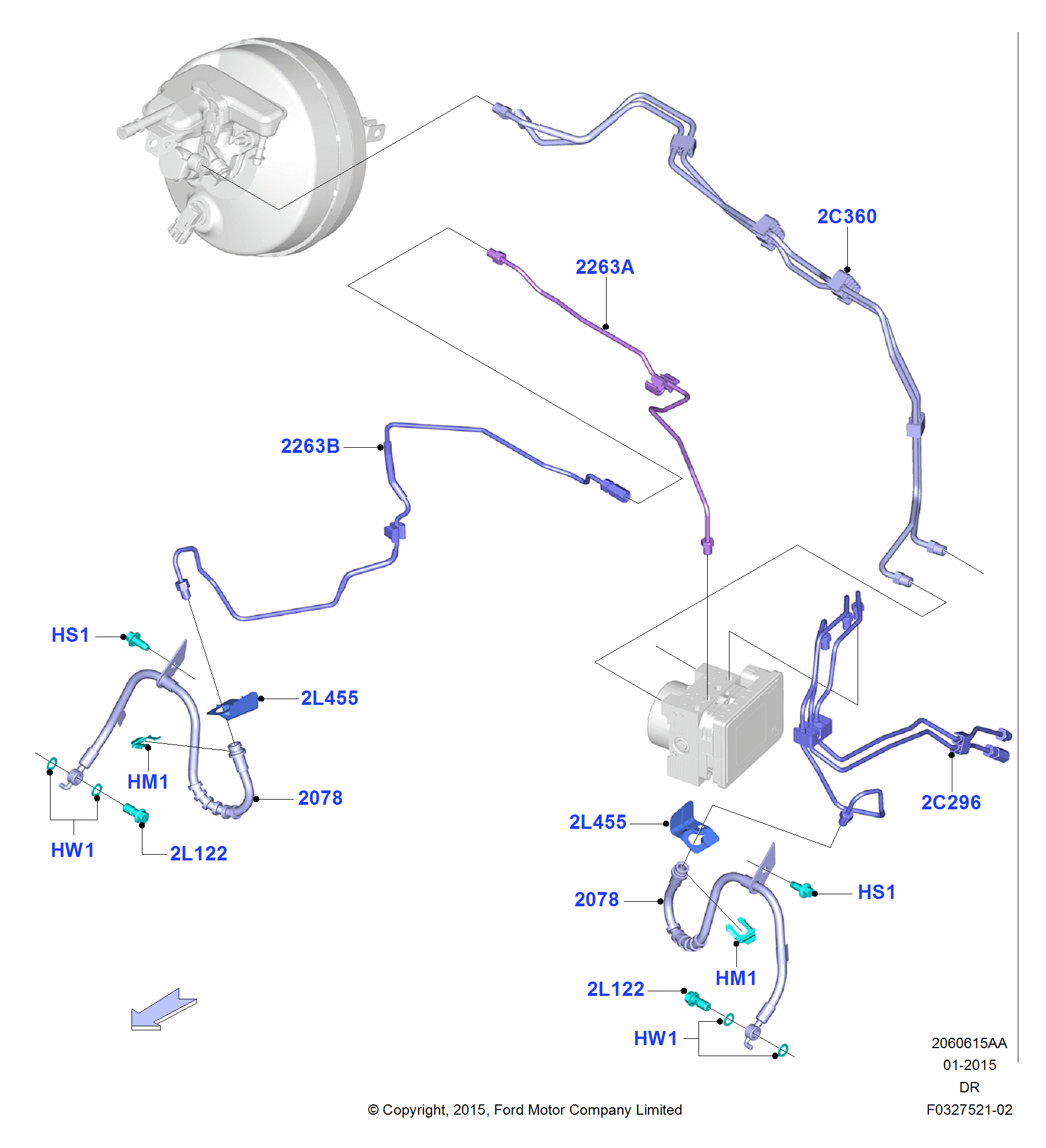 Bremsleitungen vorn FORD S-MAX/Galaxy 2015- (CDR) 