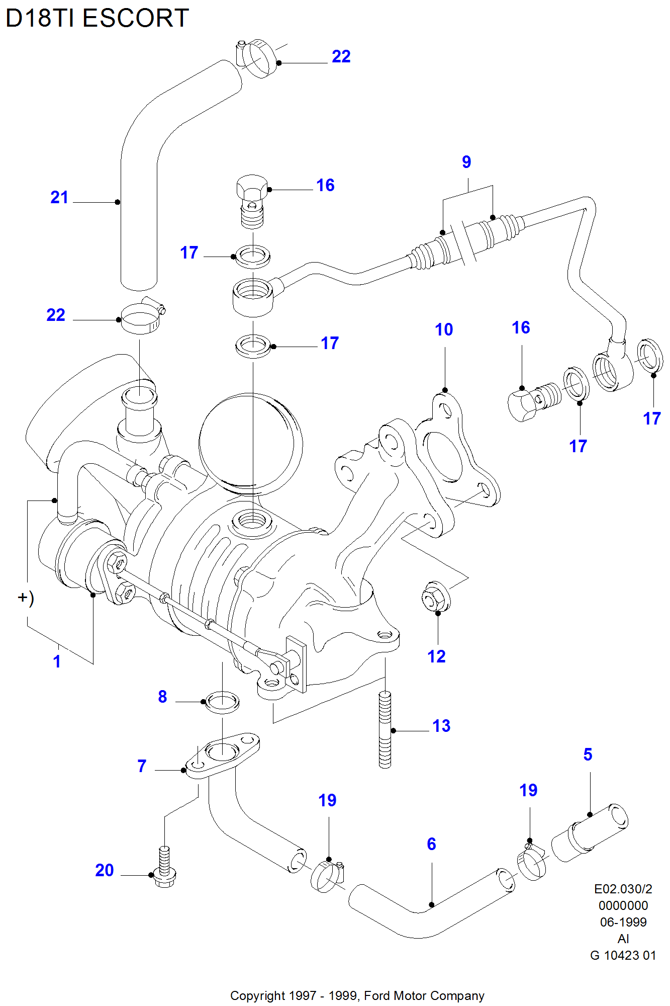 Turbocharger FORD Fiesta 1989-1996 (CX)