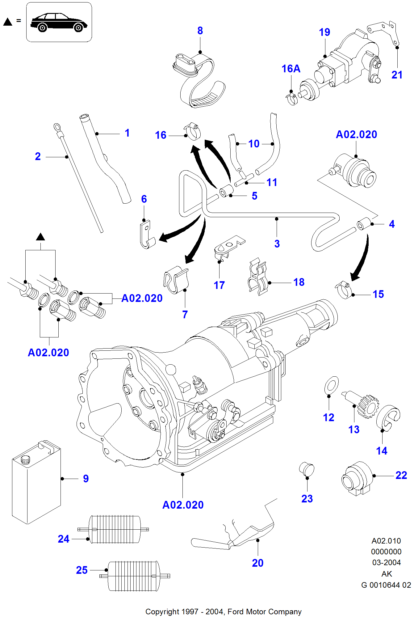 Anbauteile Automatisches Getriebe FORD Transit 1994-2000 (EY)