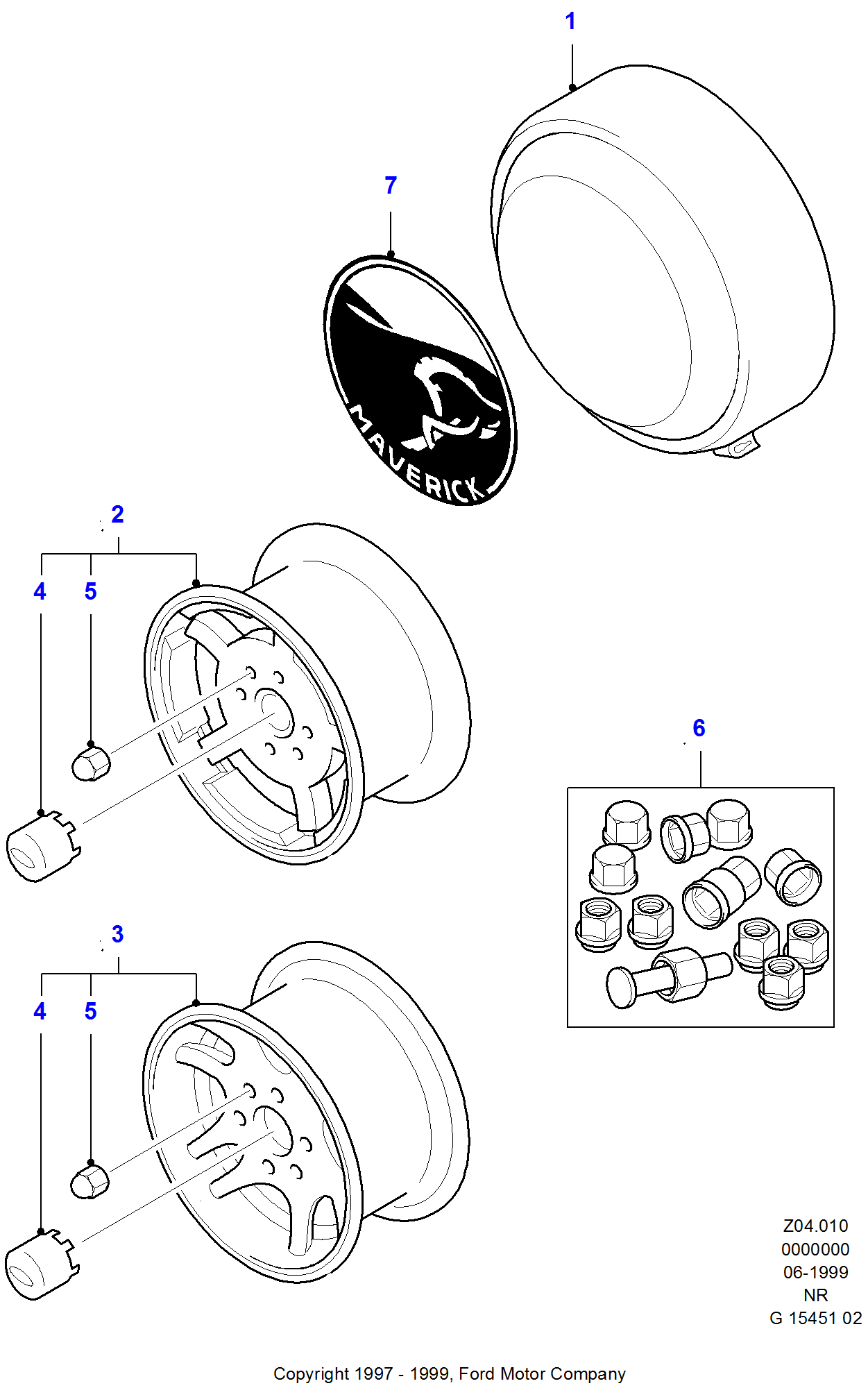 Wheels And Wheel Covers FORD Maverick (RHD) 19961998 (NR)
