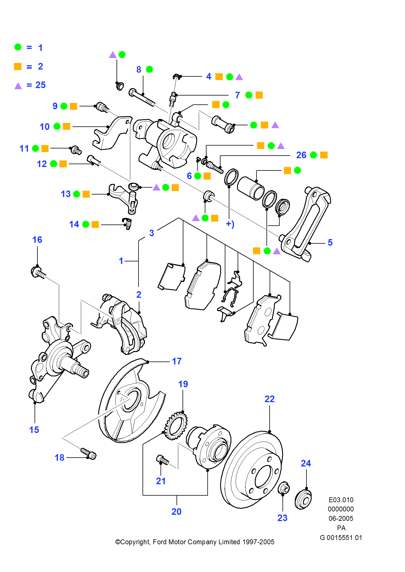 Rear Brake Discs And Calipers FORD Probe 19921997 (PA)