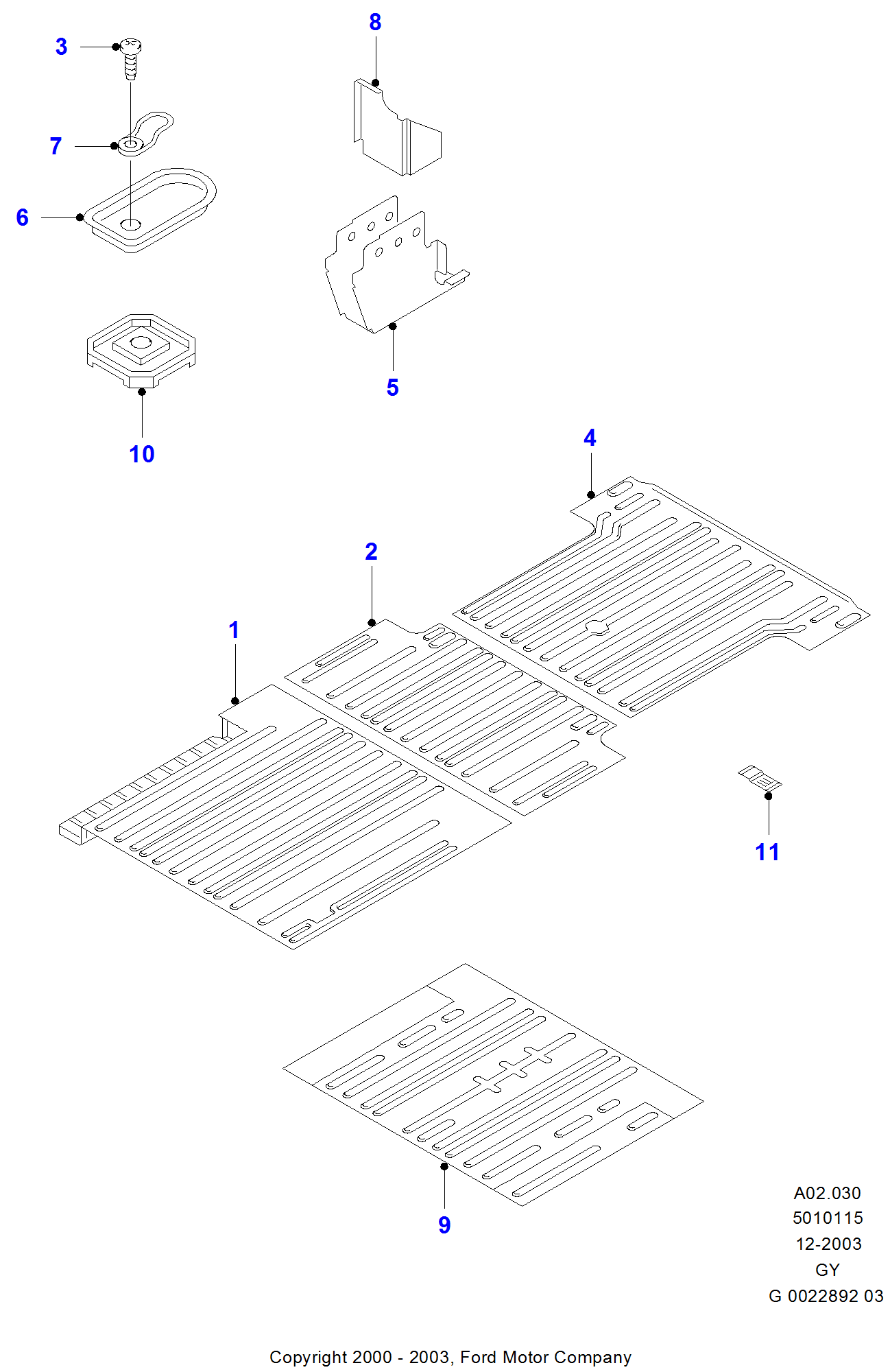 Floor Pan Centre And Rear FORD Transit (Turkey) 20012006 (GY)