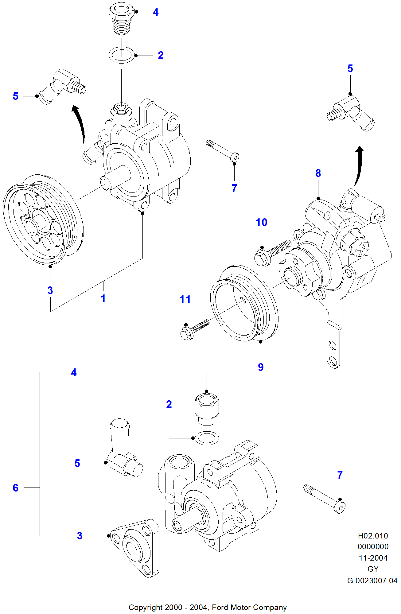 Power Steering Pump FORD Transit (Turkey) 20012006 (GY)