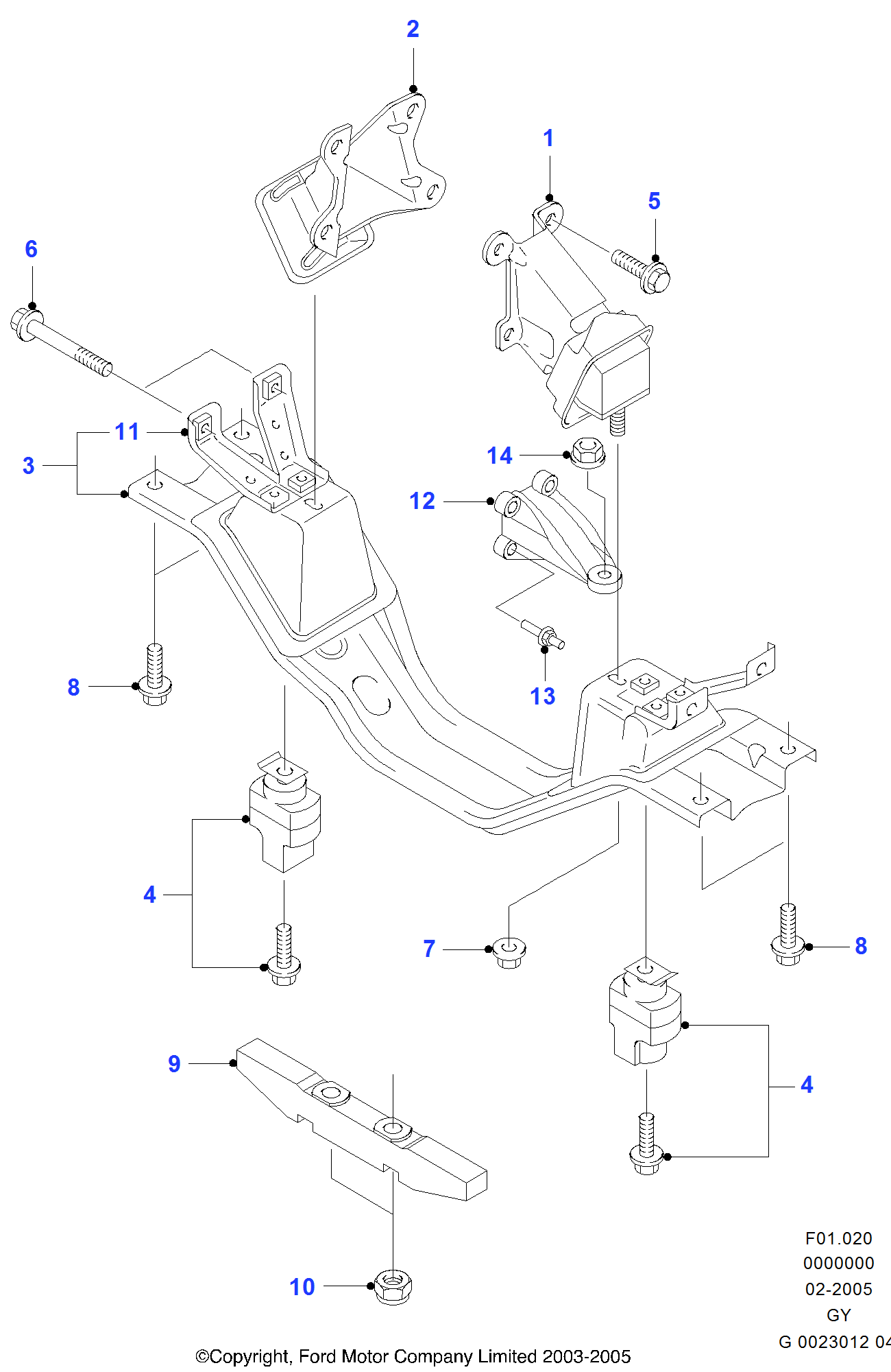Engine Mounting FORD Transit (Turkey) 20012006 (GY)