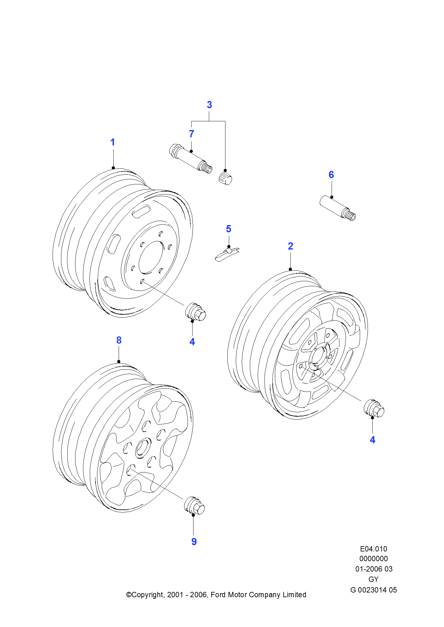 Wheels FORD Transit (Turkey) 20012006 (GY)