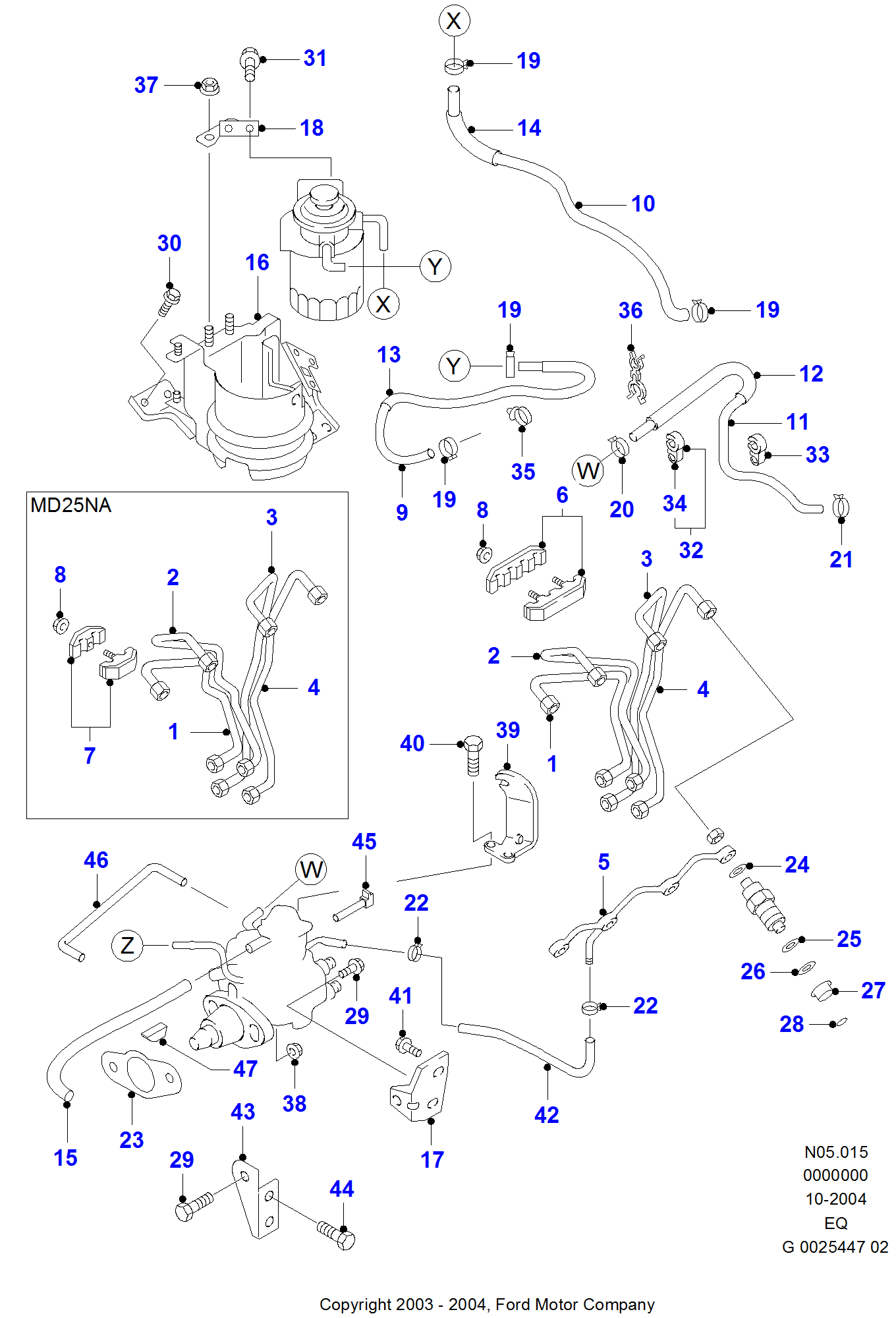 Fuel Lines FORD Ranger 20022011 (EQ)