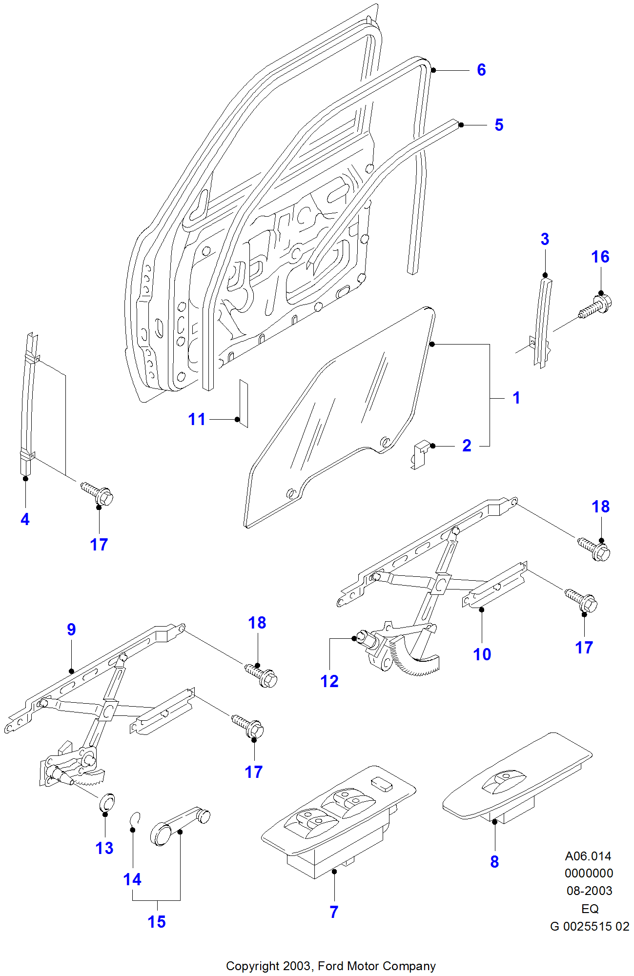 Ford Ranger Door Parts Diagram
