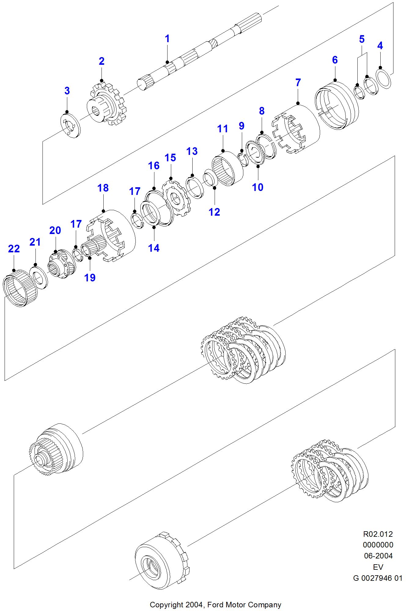 Onderdelen automatische transmissie FORD Everest/Endeavour 20032006 (EV)