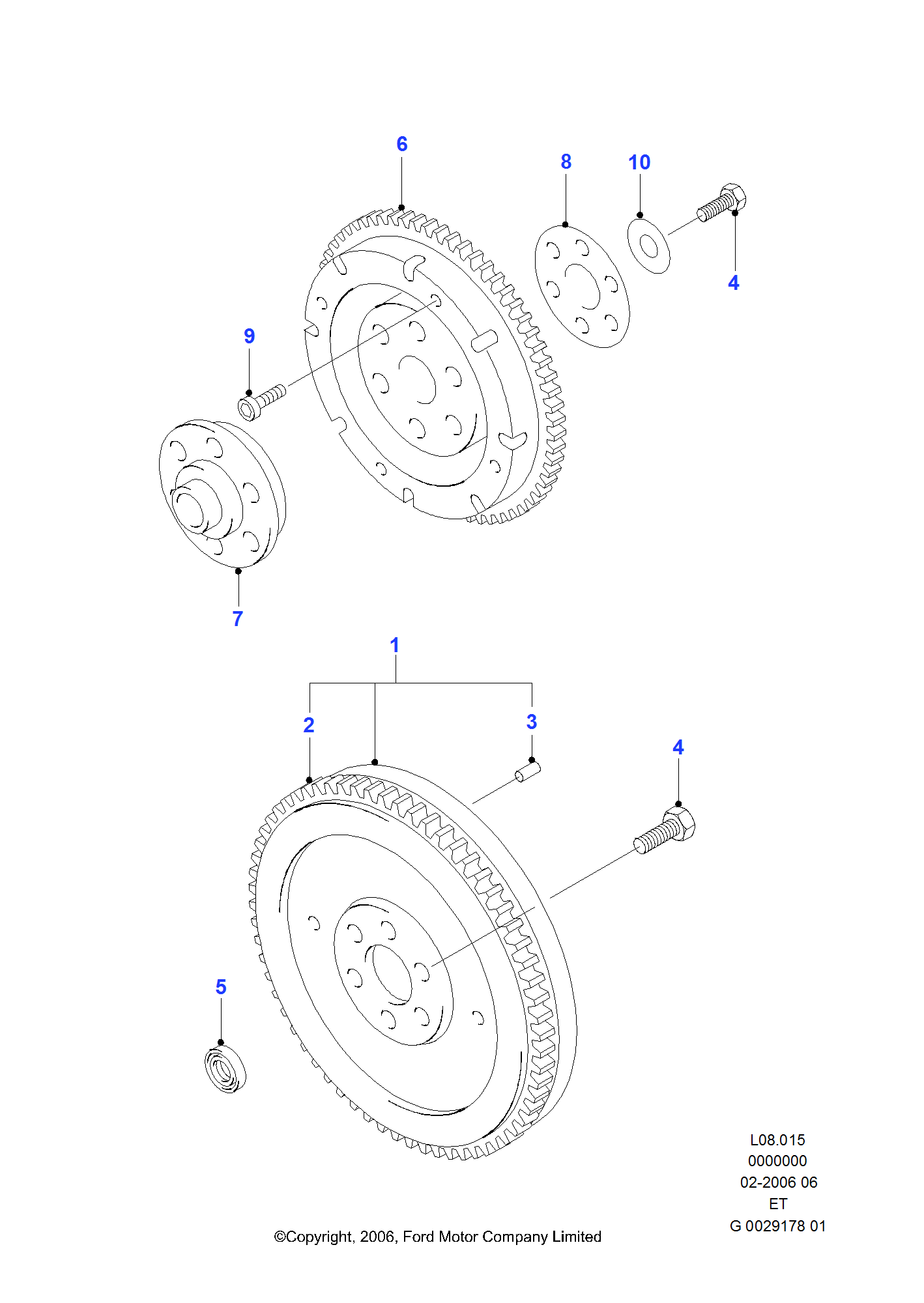Flywheel FORD Ranger 20062011 (ET)