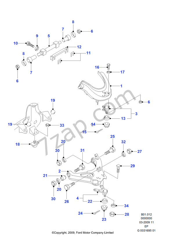 Front Suspension Arms & Stabilizer FORD Everest 2009 (EP)