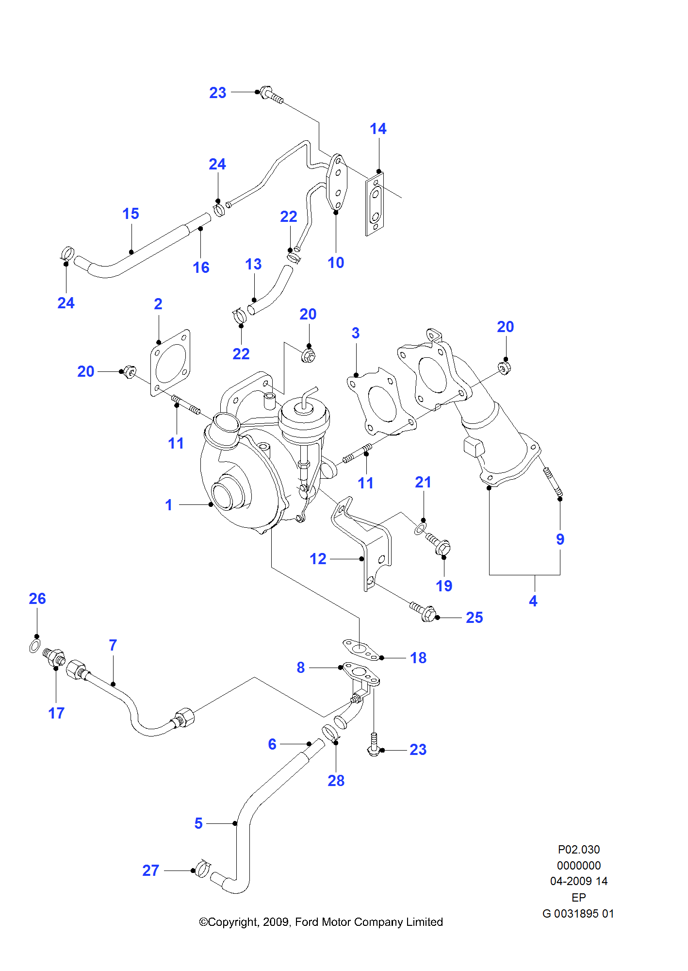 Turbolader FORD Everest 2009- (EP) 