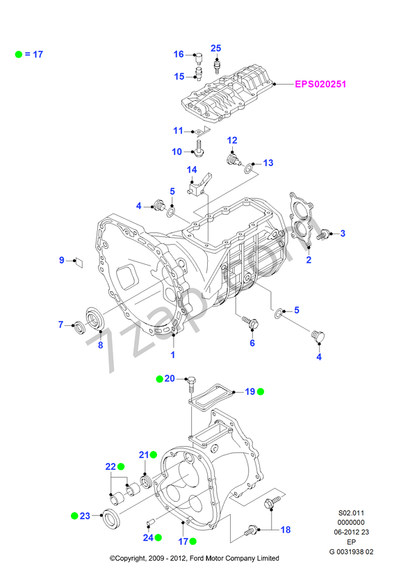 Transmission Case And Components FORD Everest 2009 (EP)