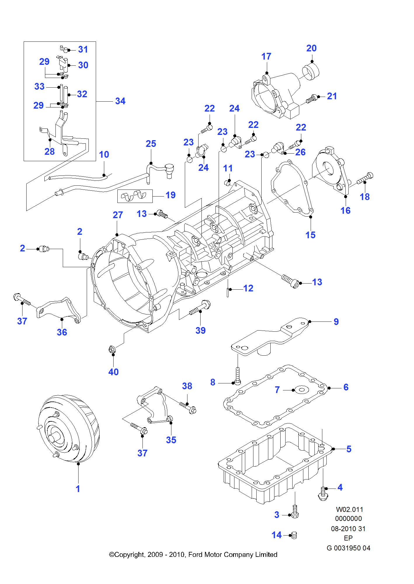Automatic Transm. And Related Parts FORD Everest 2009 (EP)