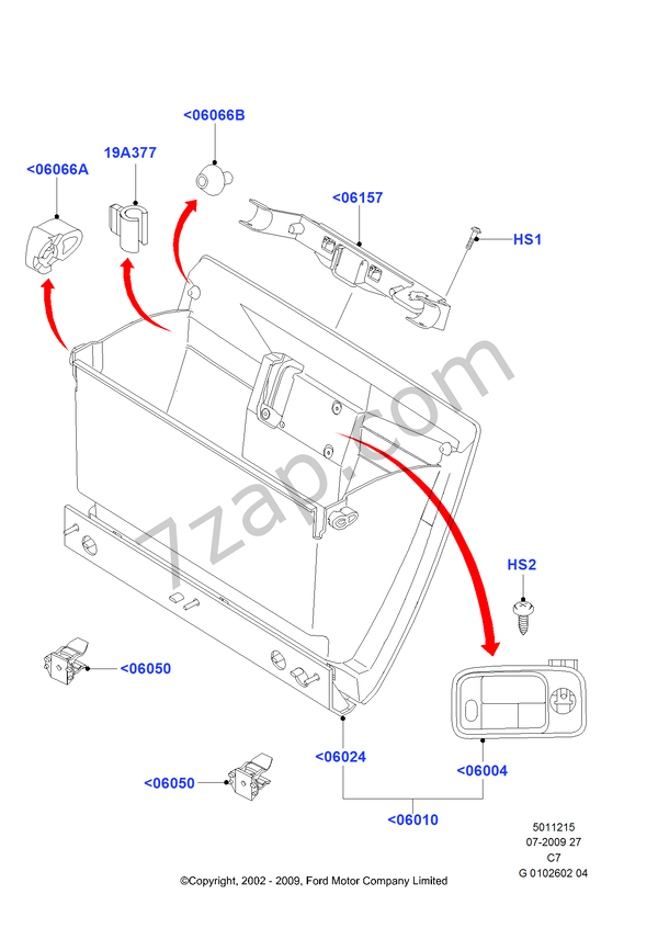 Glove Box FORD Transit Connect 2002 2013 (TC7)