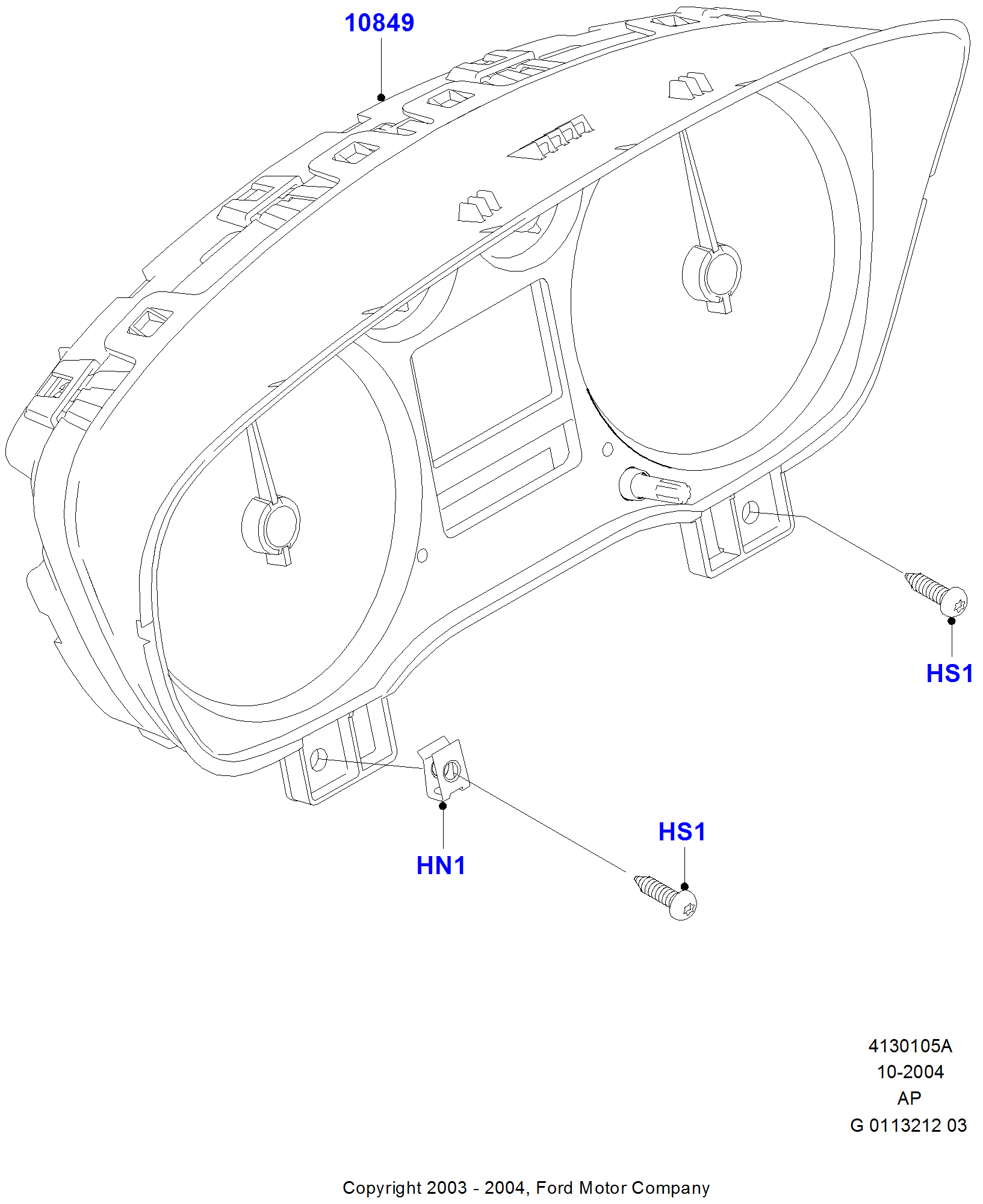 Instrument Cluster FORD Focus 0408/Focus CMAX 0307 (CAP)