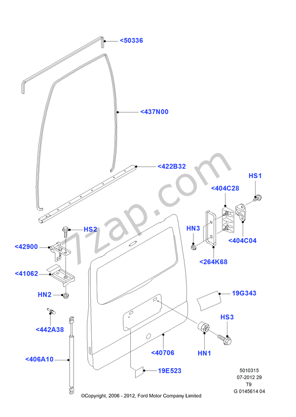 Luggage Compartment Door FORD Transit 2006 (TT9)