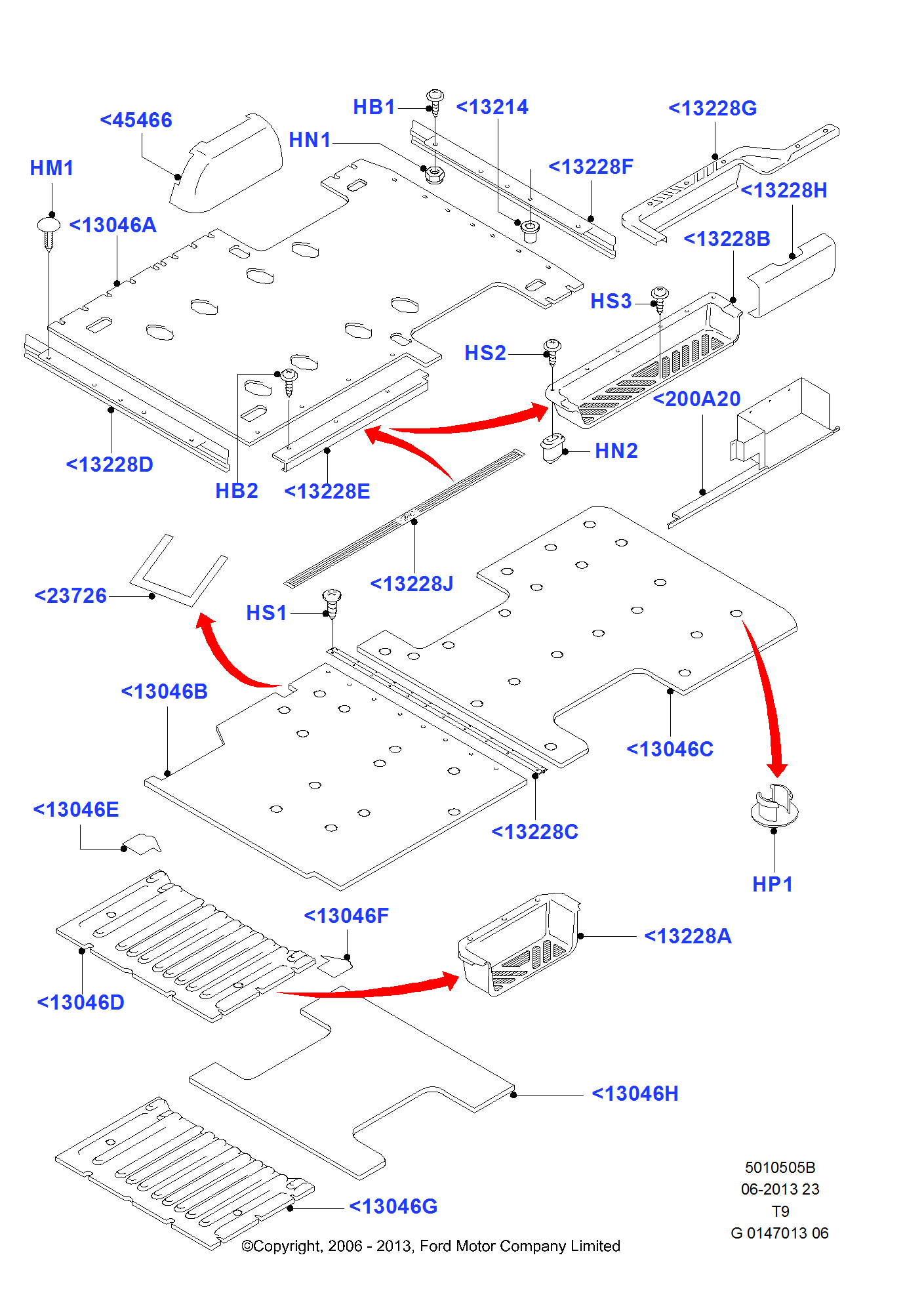 Floor Trim FORD Transit 2006- (TT9)