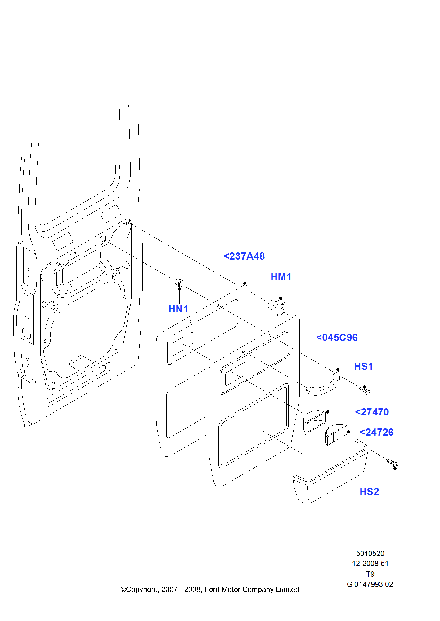Схема двери форд фокус 2