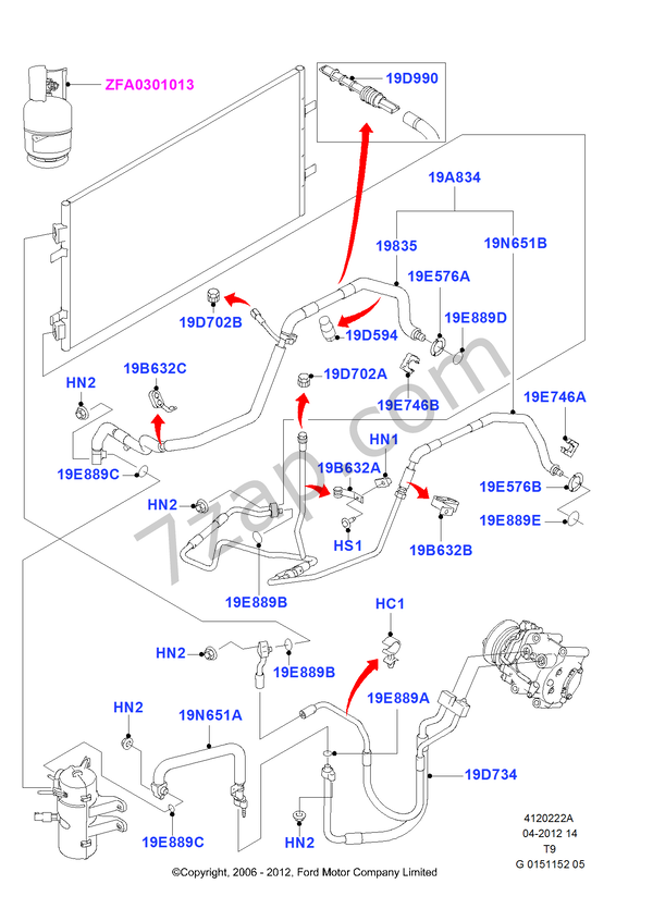 Air Conditioning System FORD Transit 2006 (TT9)