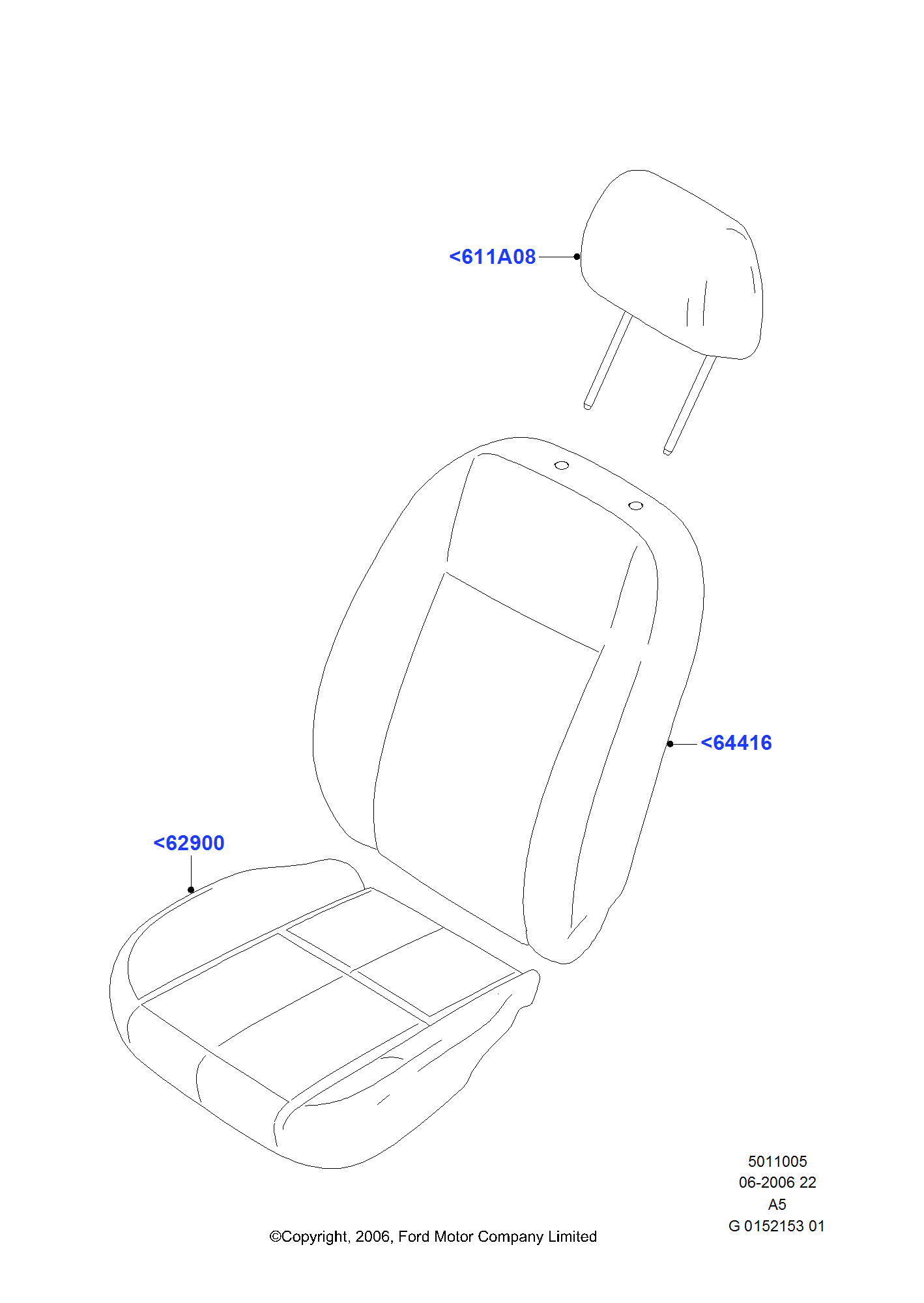 Front Seat Covers FORD Focus Cabriolet 20062010 (CA5)