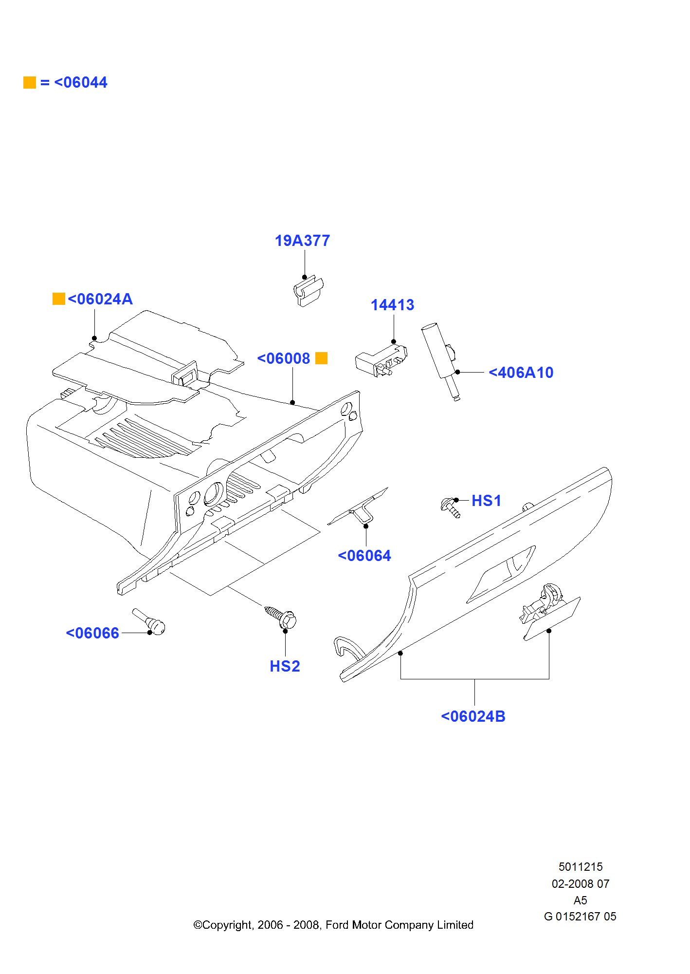 Glove Box FORD Focus Cabriolet 20062010 (CA5)