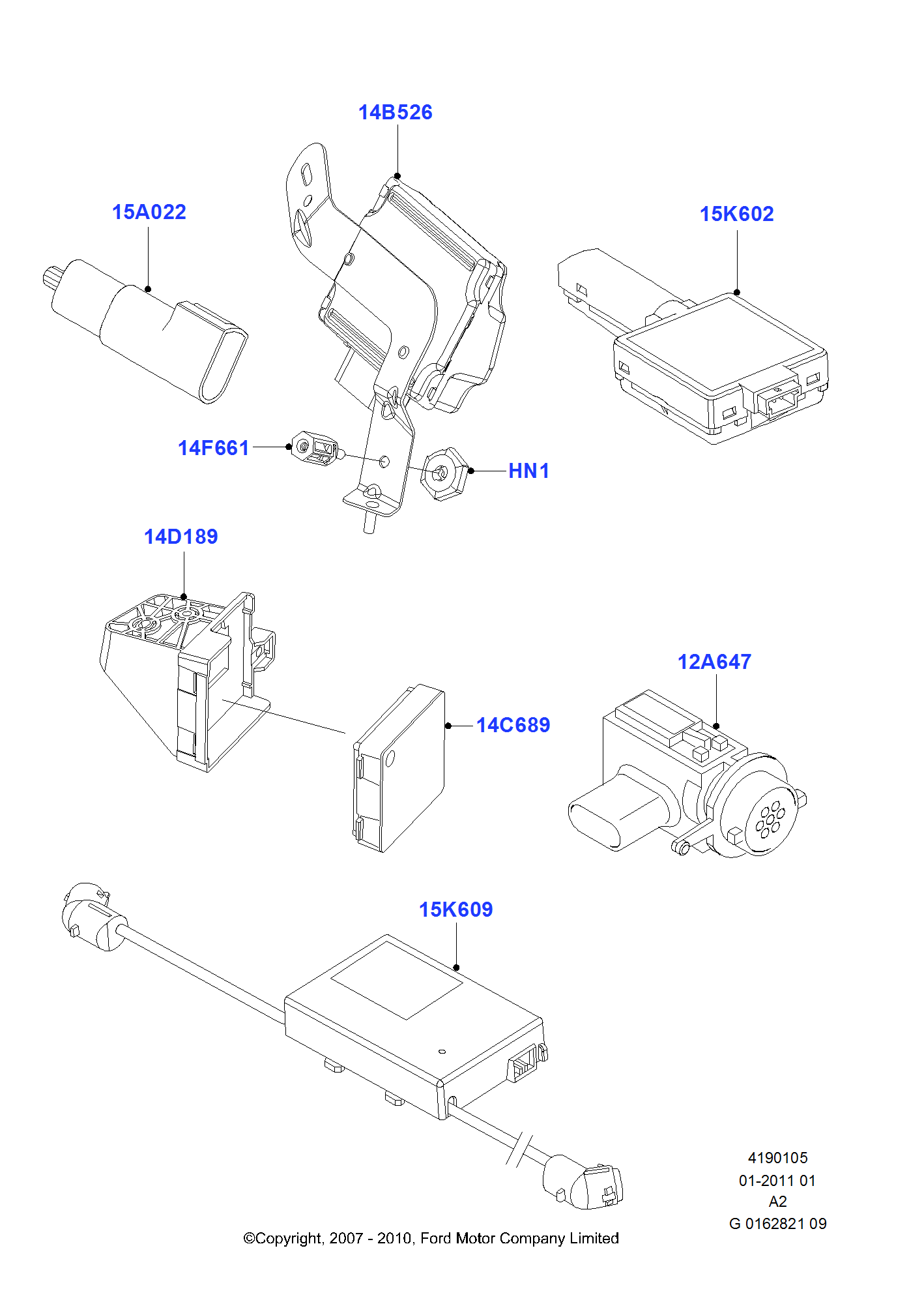 Vehicle Modules And Sensors FORD Mondeo 20072014 (CA2)