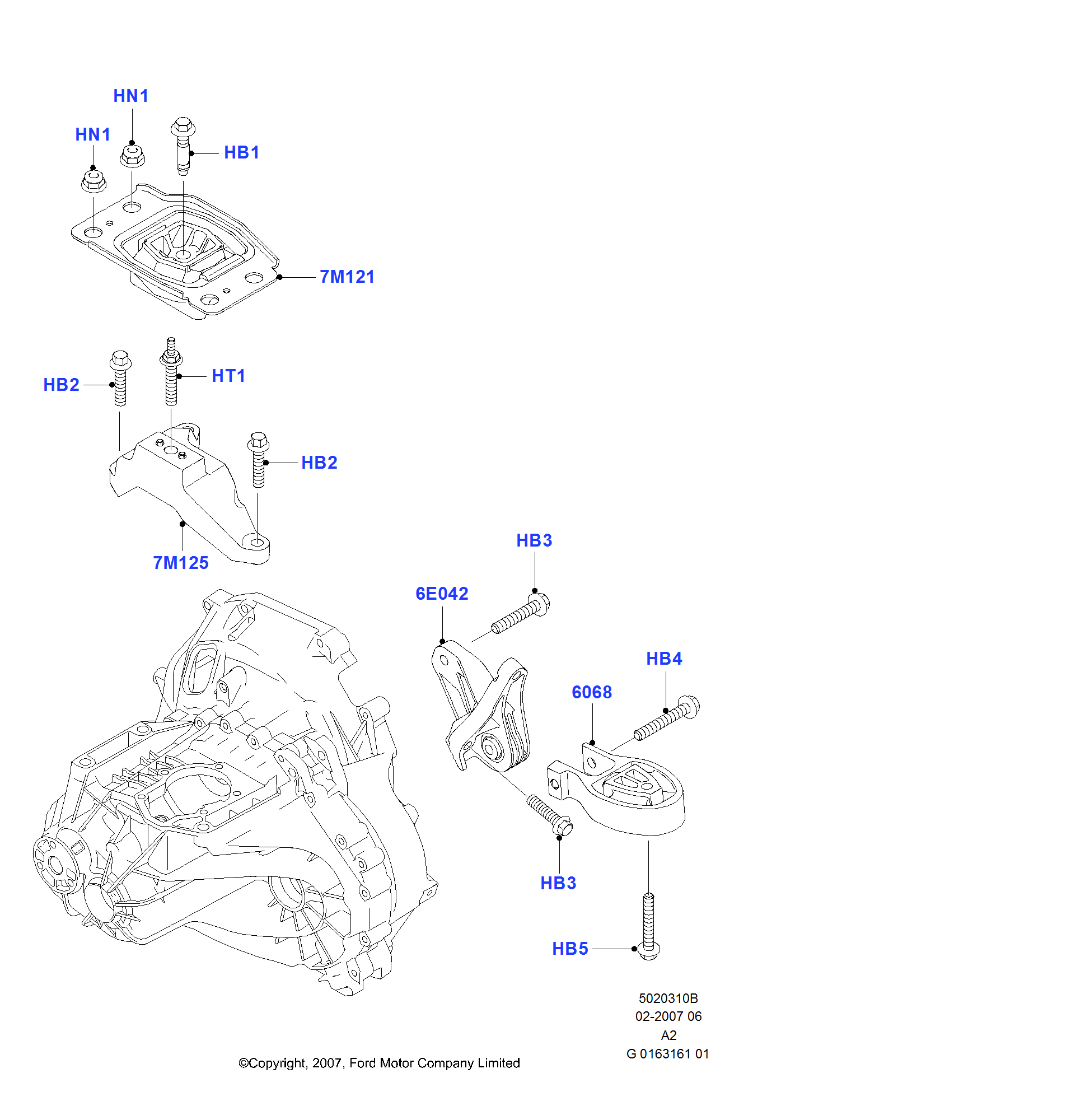 Transmission Mounting FORD Mondeo 20072014 (CA2)