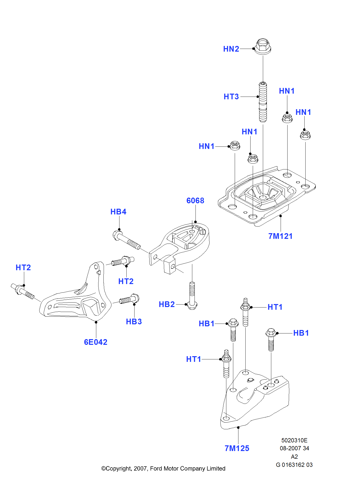 Transmission Mounting FORD Mondeo 2007-2014 (CA2)