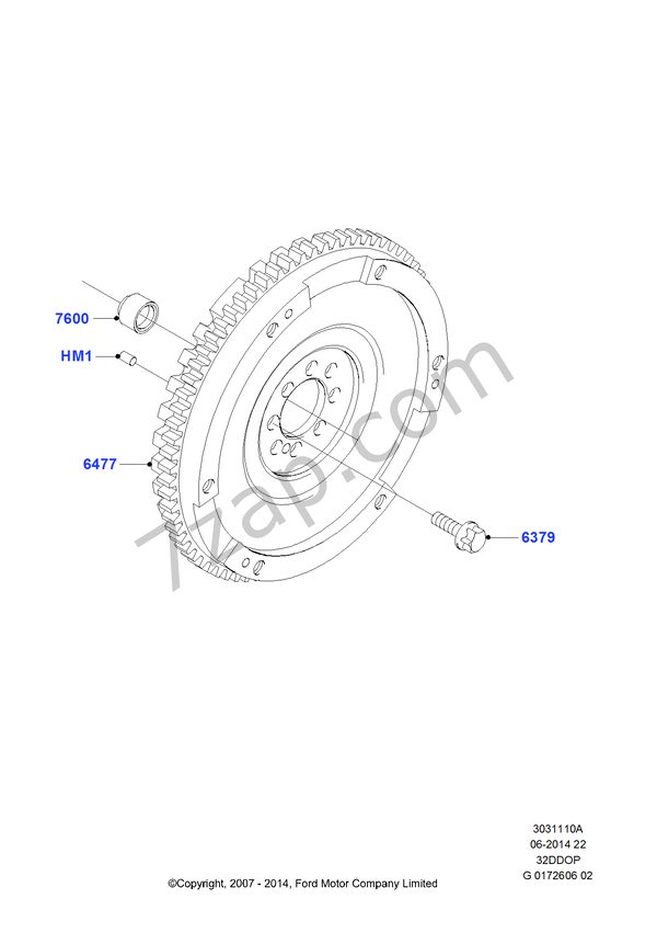 Flywheel FORD Transit 2006 (TT9)
