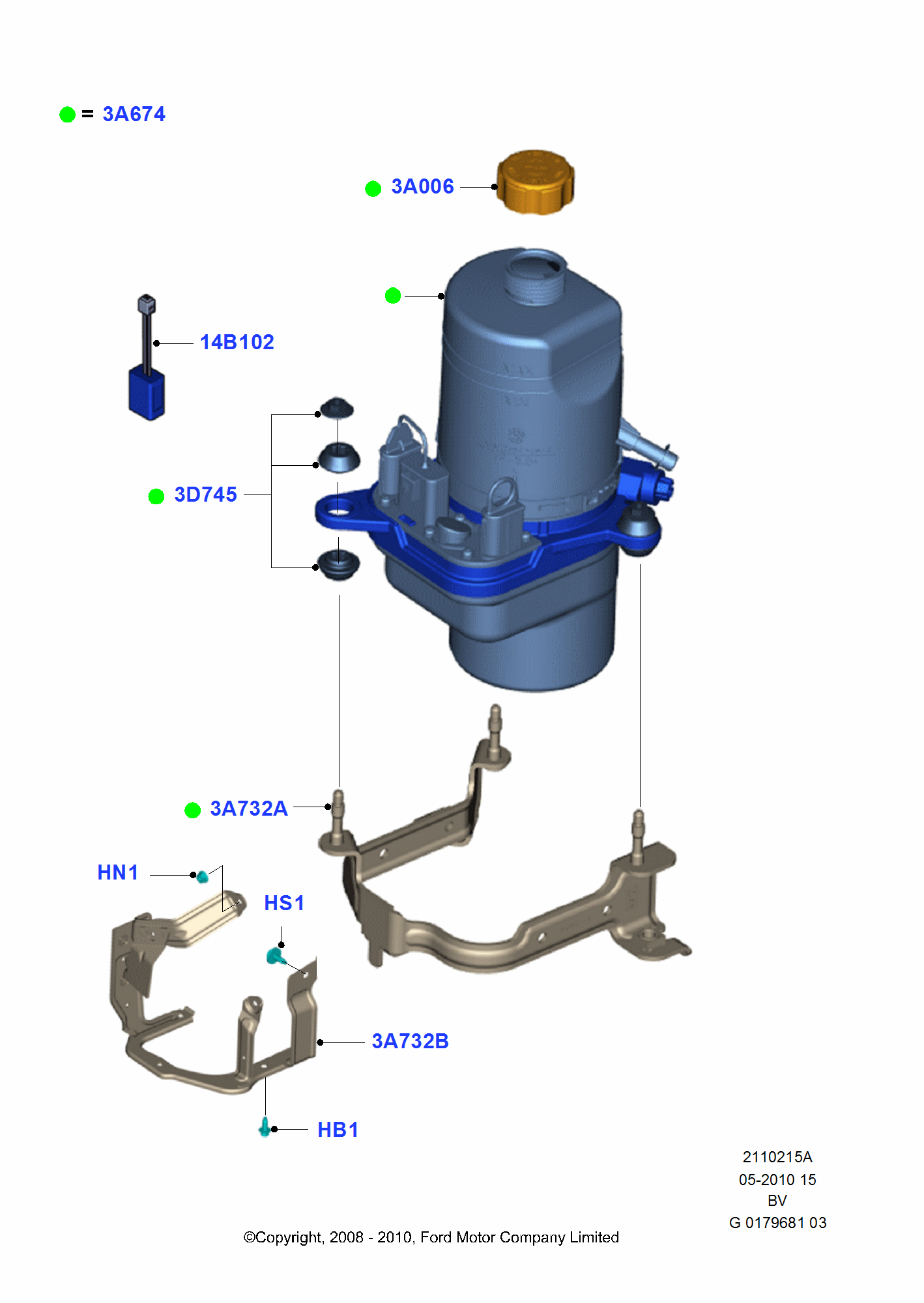 Power Steering Pump Mounting FORD Kuga 20082012 (CBV)
