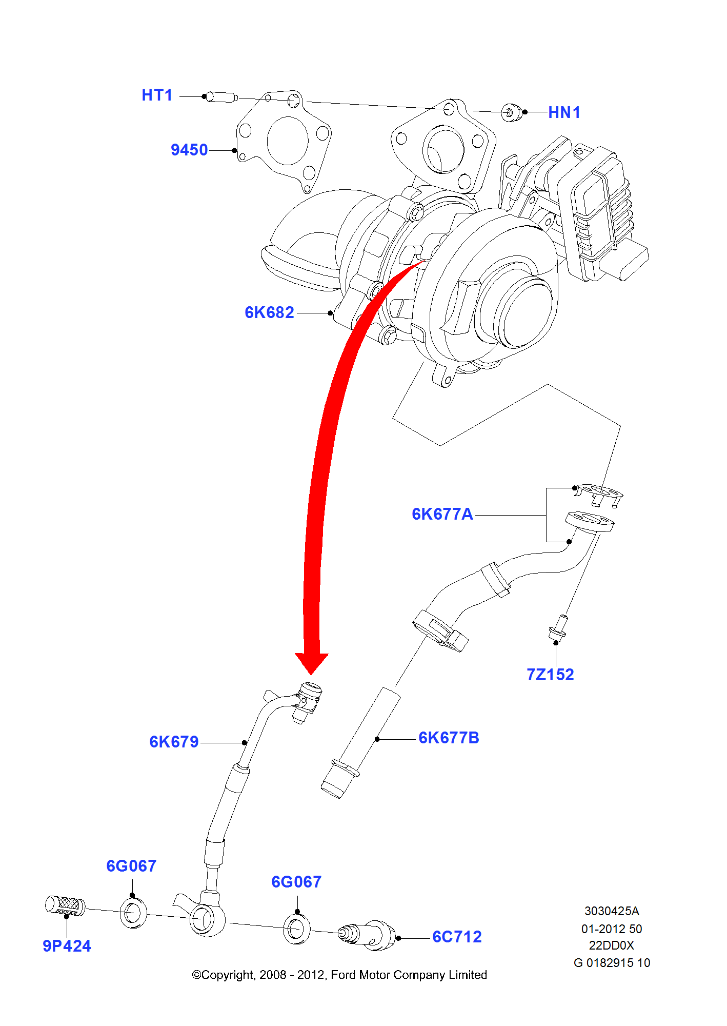 Turbolader FORD S-MAX/Galaxy 2006- (CA1)