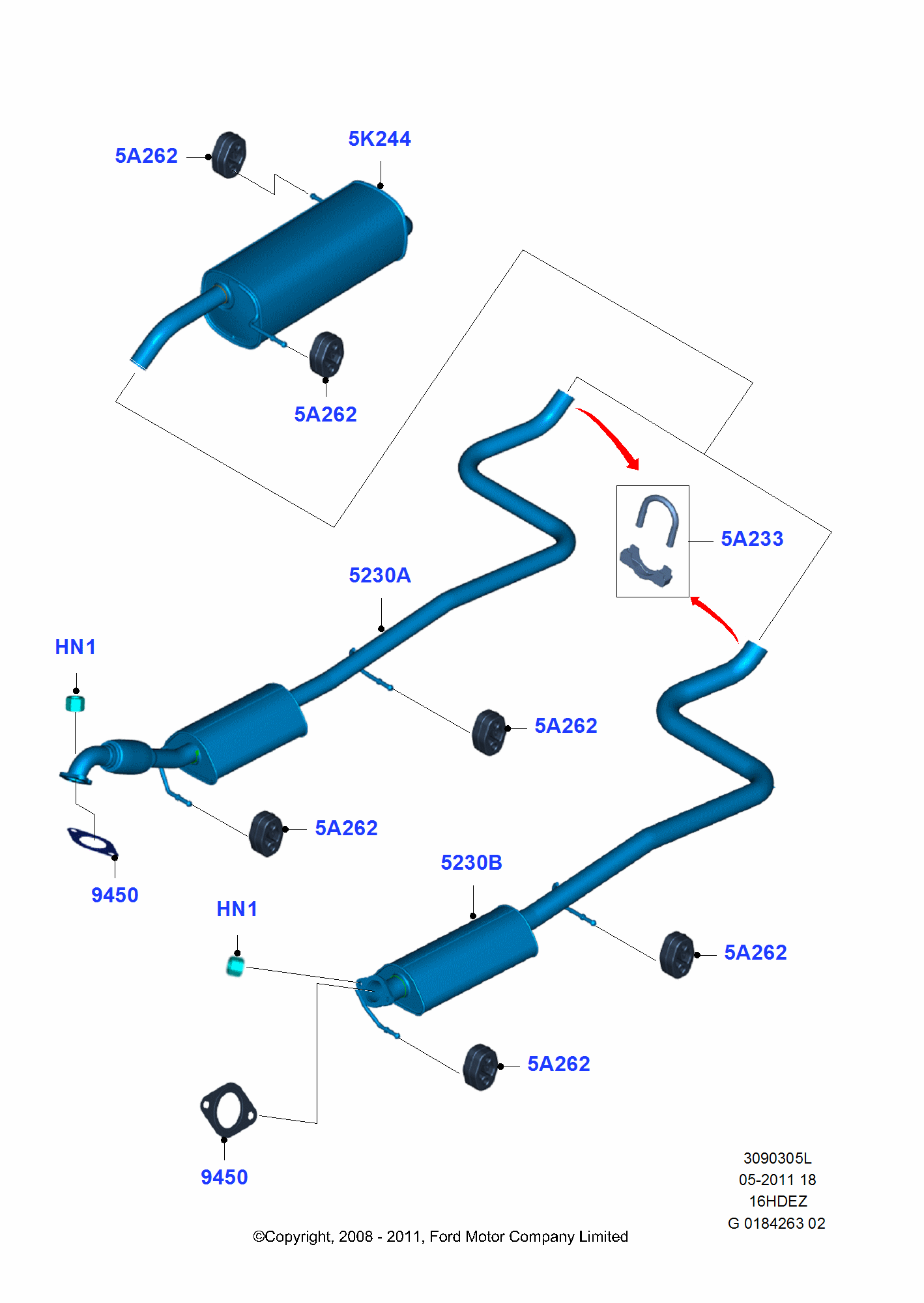 Exhaust System FORD Fiesta 20082012 (CB1)