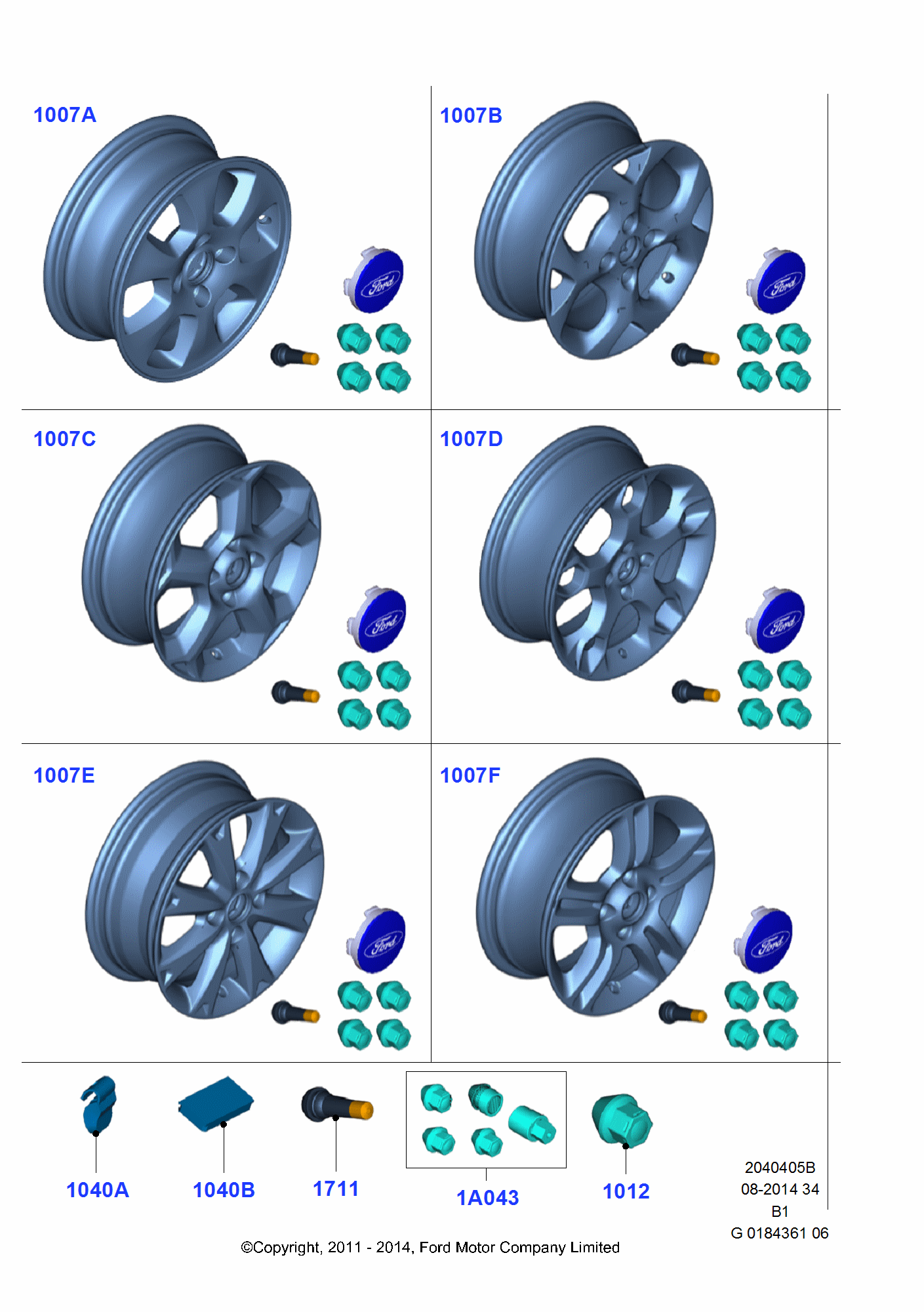 Wheels för Ford Fiesta Fiesta 2008-2012        (CB1)