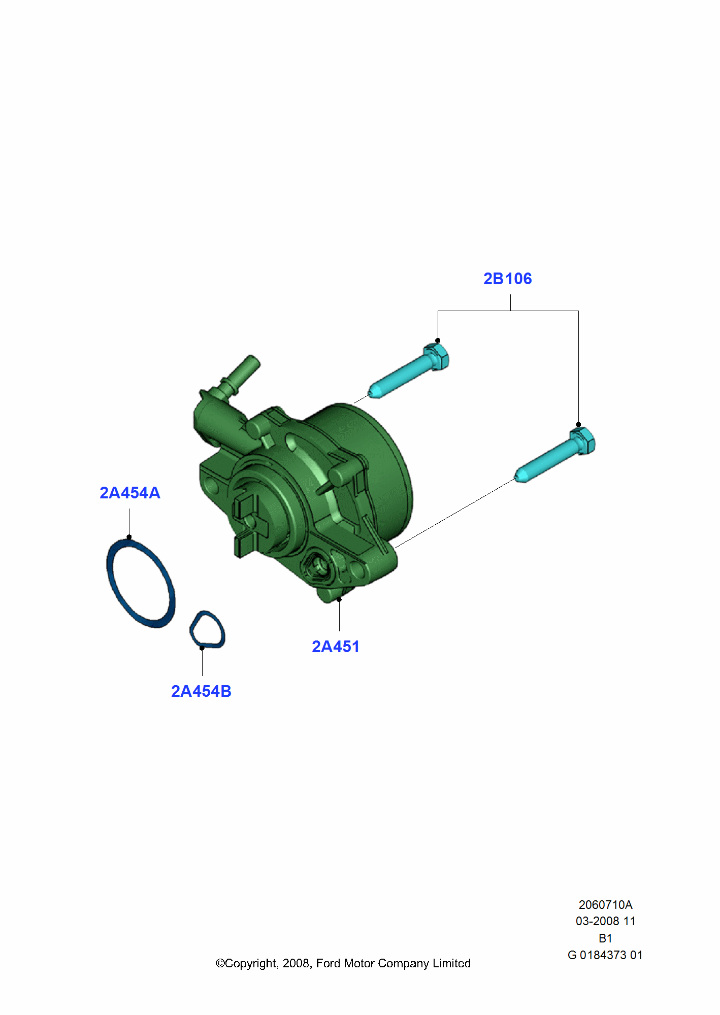 Vacuum Pump för Ford Fiesta Fiesta 2008-2012        (CB1)