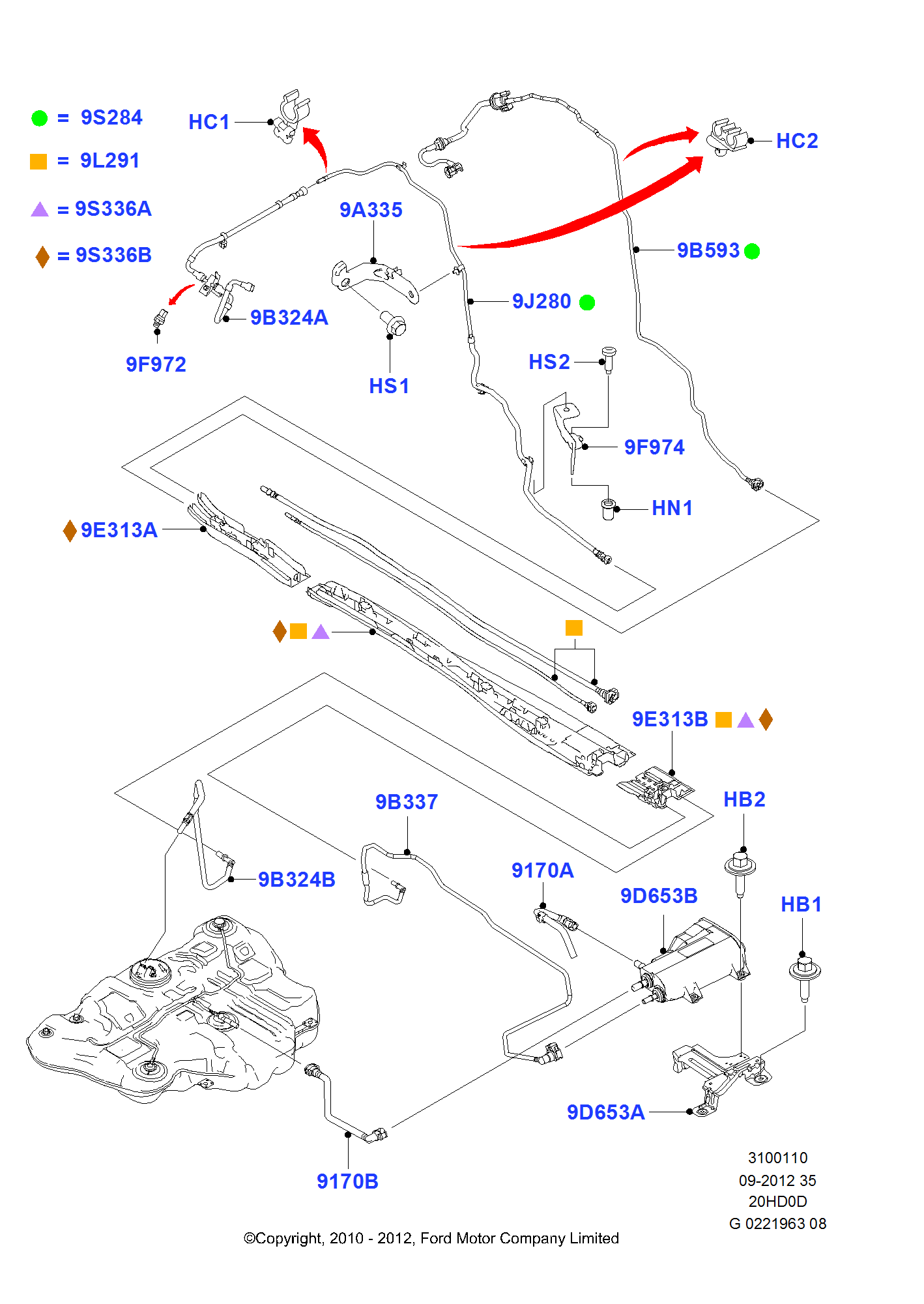 Fuel Lines FORD Mondeo 20072014 (CA2)