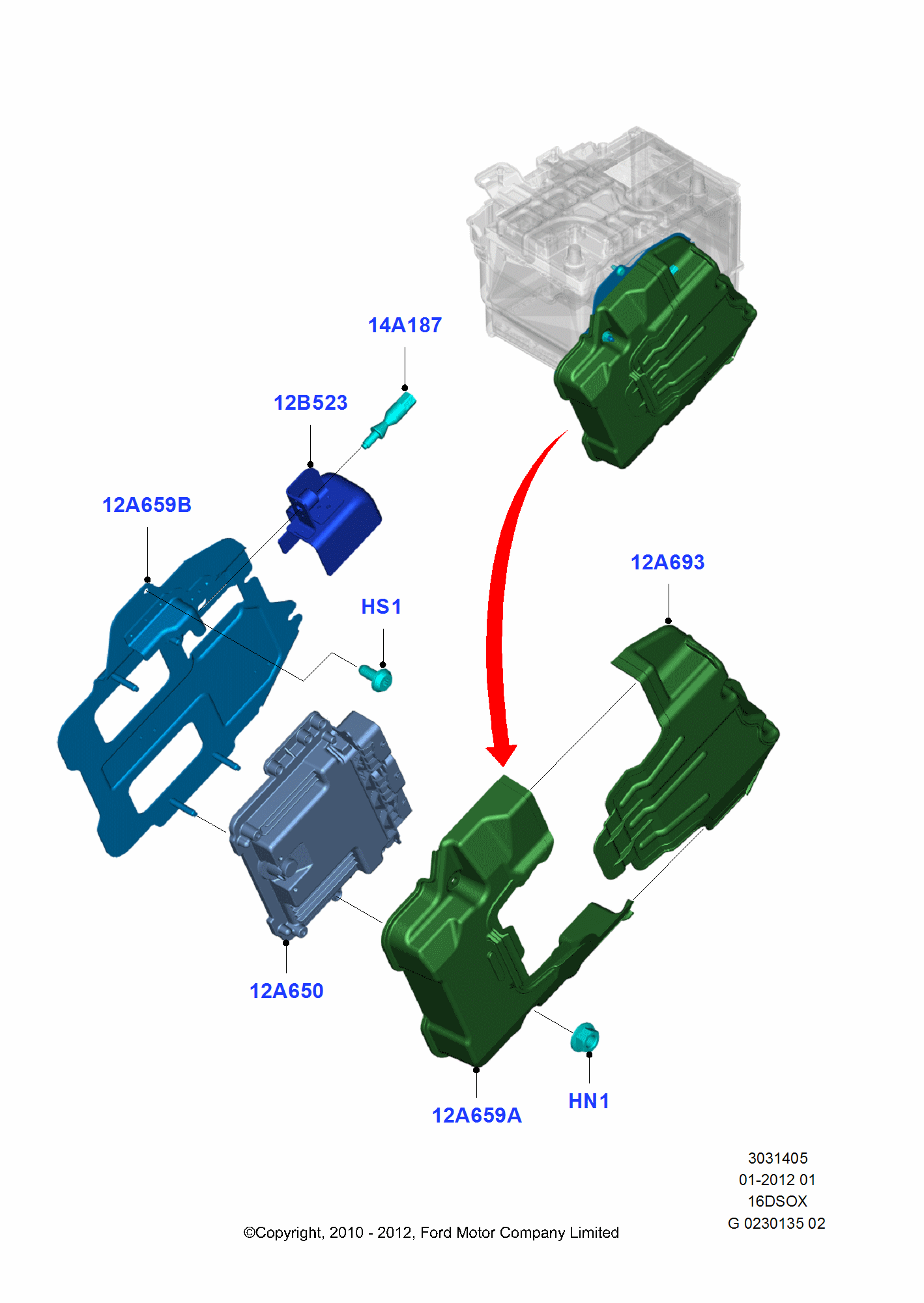Engine Modules And Sensors pro Ford Fiesta Fiesta 2008-2012        (CB1)