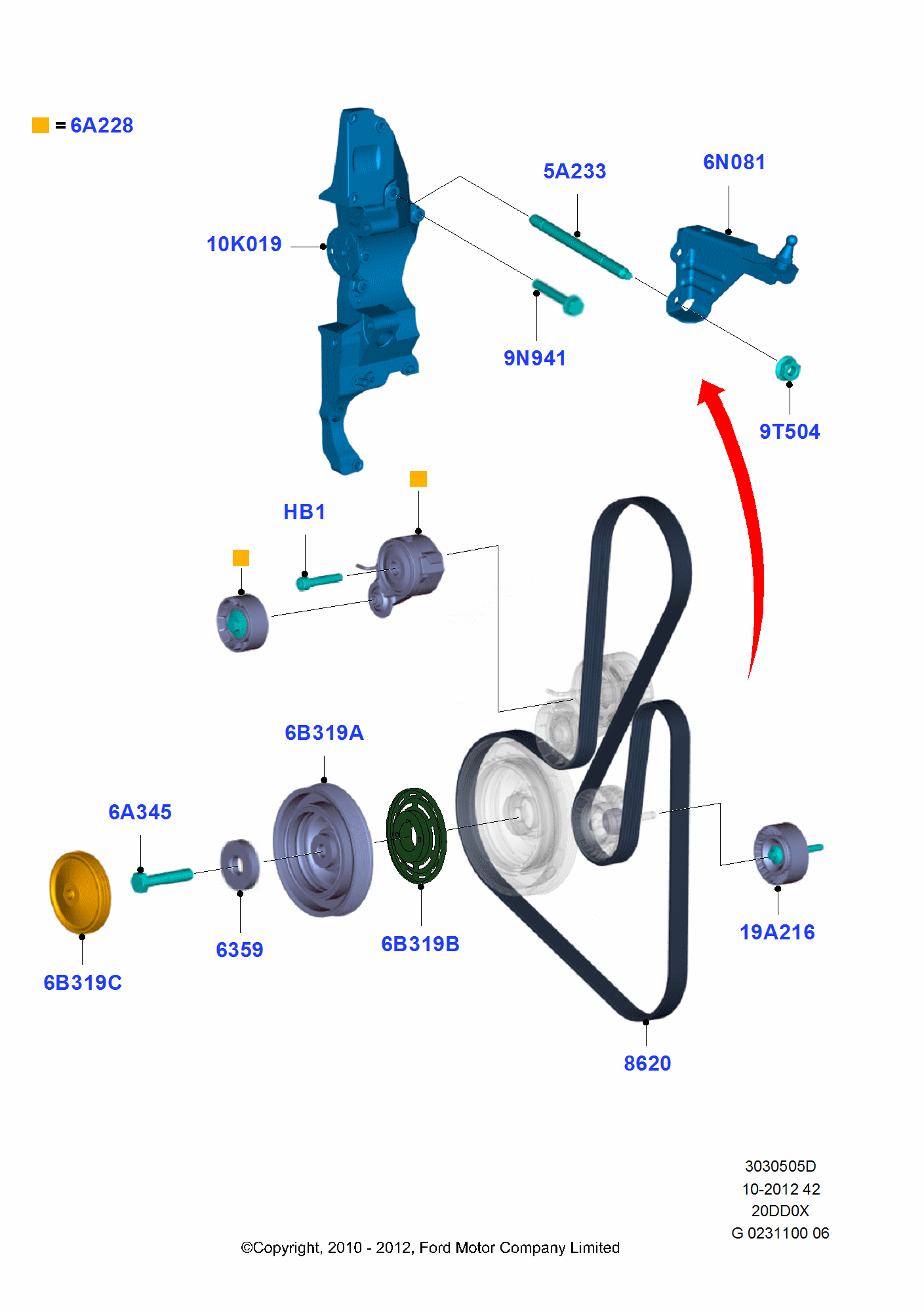 Pulleys And Drive Belts FORD Mondeo 20072014 (CA2)