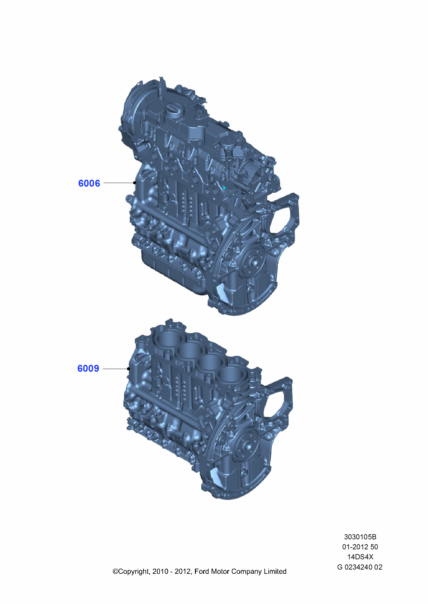 Service Engine And Short Block pre Ford Fiesta Fiesta 2008-2012        (CB1)