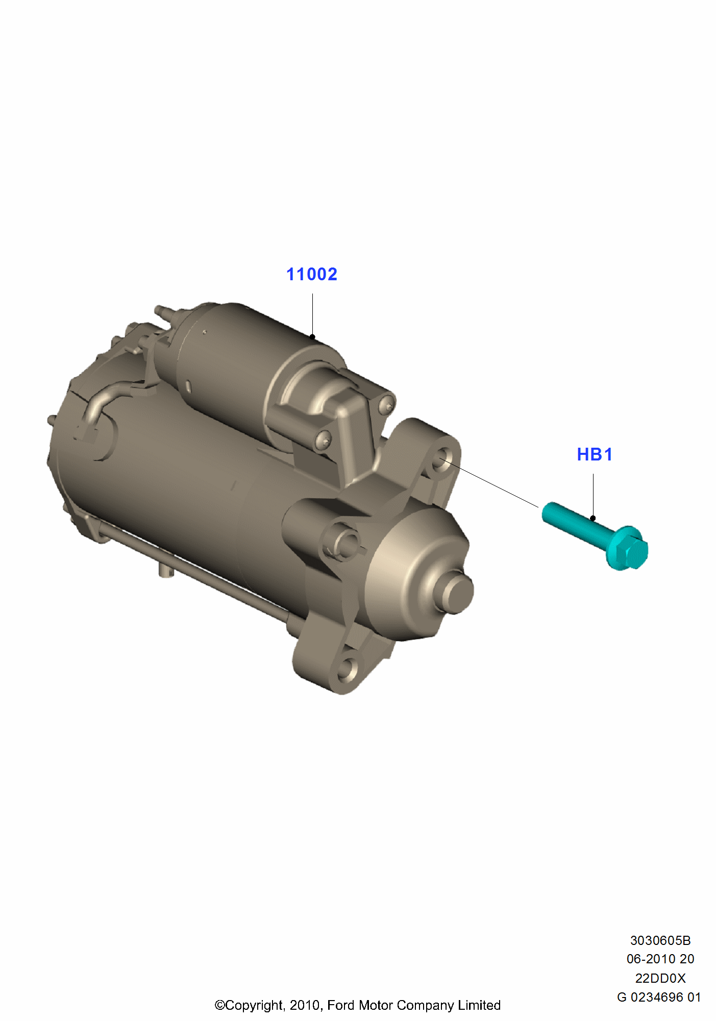 Starter Motor FORD Mondeo 20072014 (CA2)
