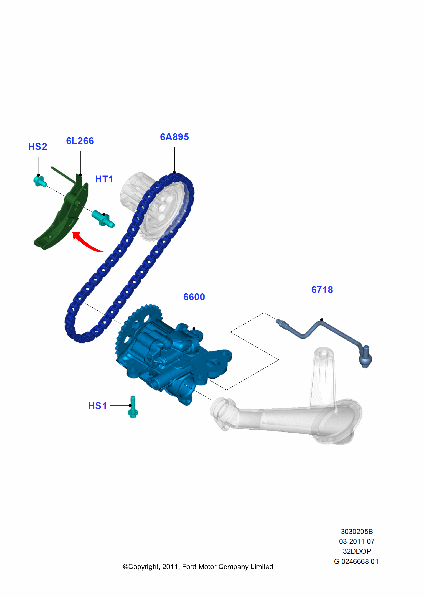 Oil Pump FORD Ranger 2011 (TKE)