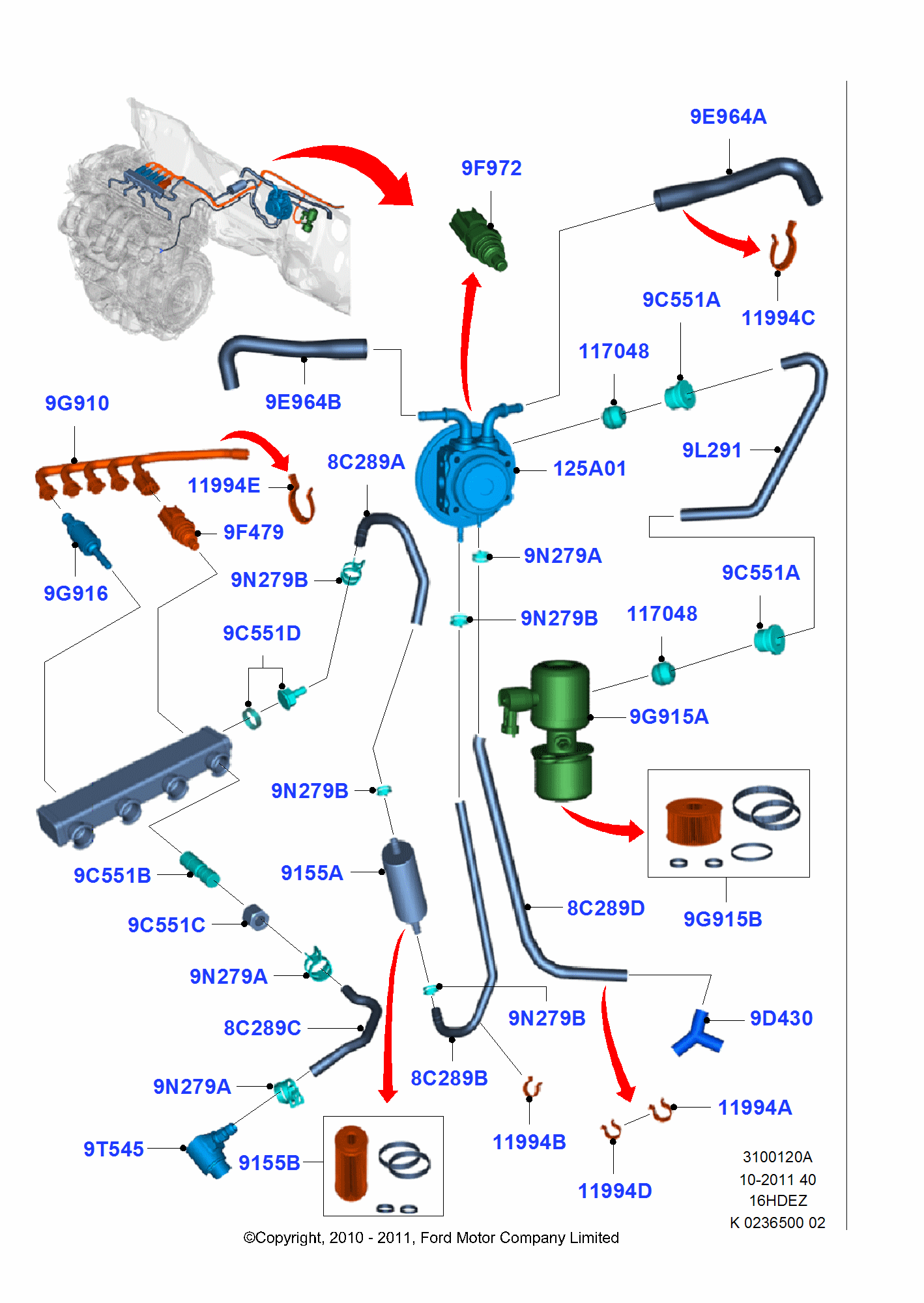 Alternative Fuel System för Ford Focus Focus 2008-2011           (CB4)