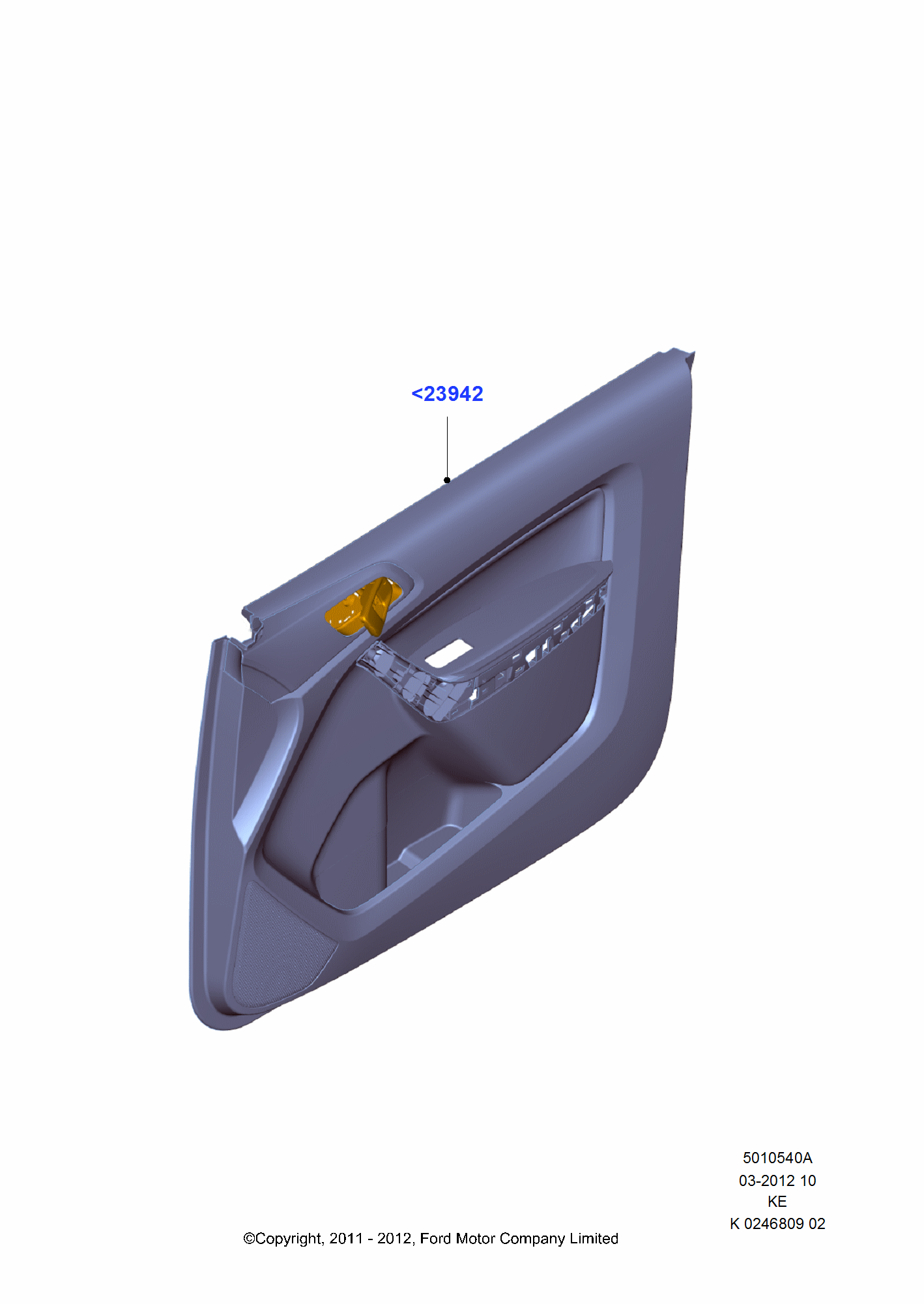 Front Door Trim Panels FORD Ranger 2011 (TKE)