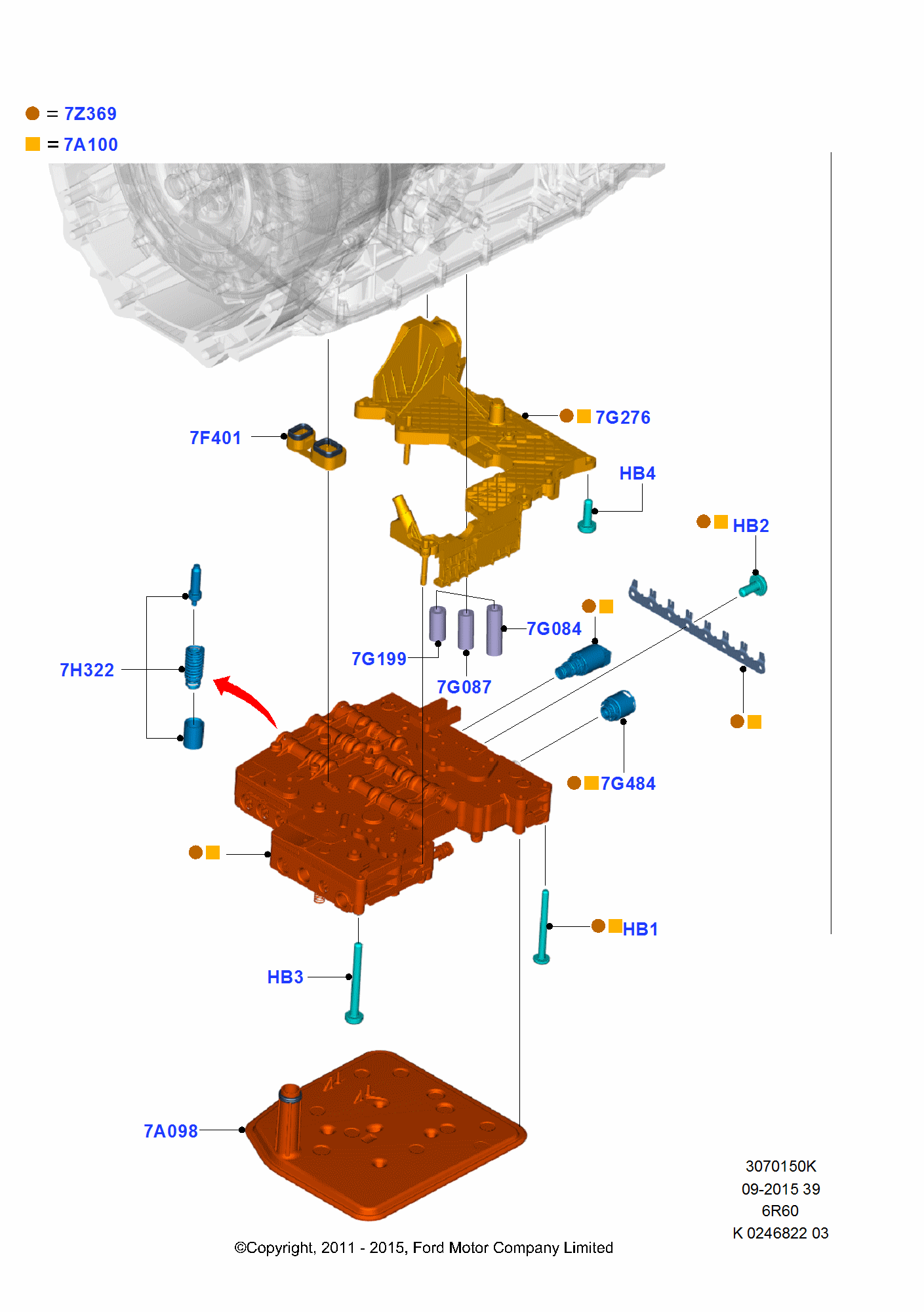 Valve Body Main Control & Servo's FORD Ranger 2011 (TKE)