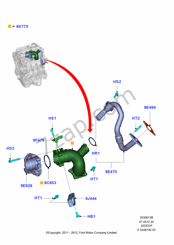 Emission Control Valves/Hoses FORD Ranger 2011 (TKE)
