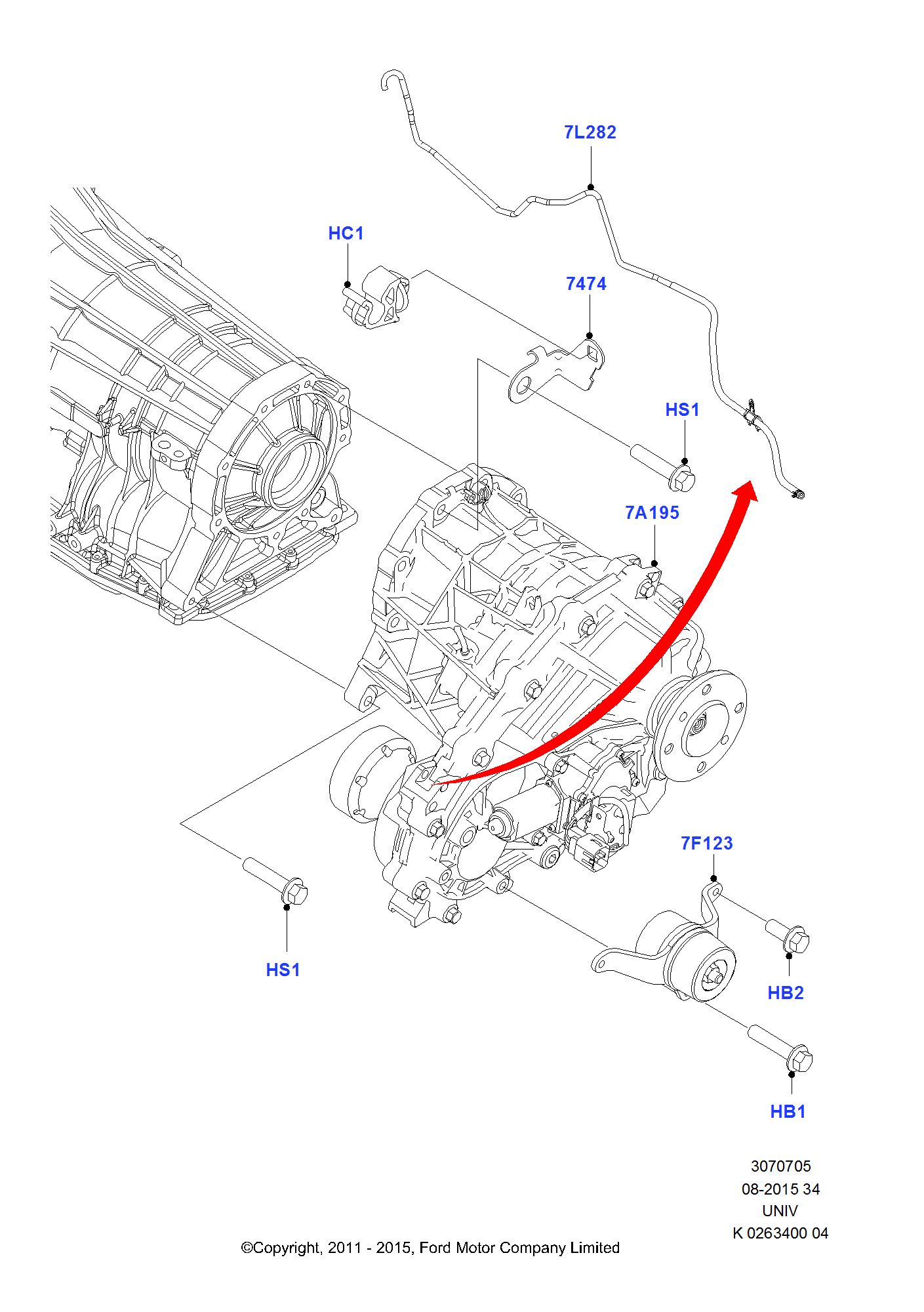 Transfer Drive Case FORD Ranger 2011 (TKE)