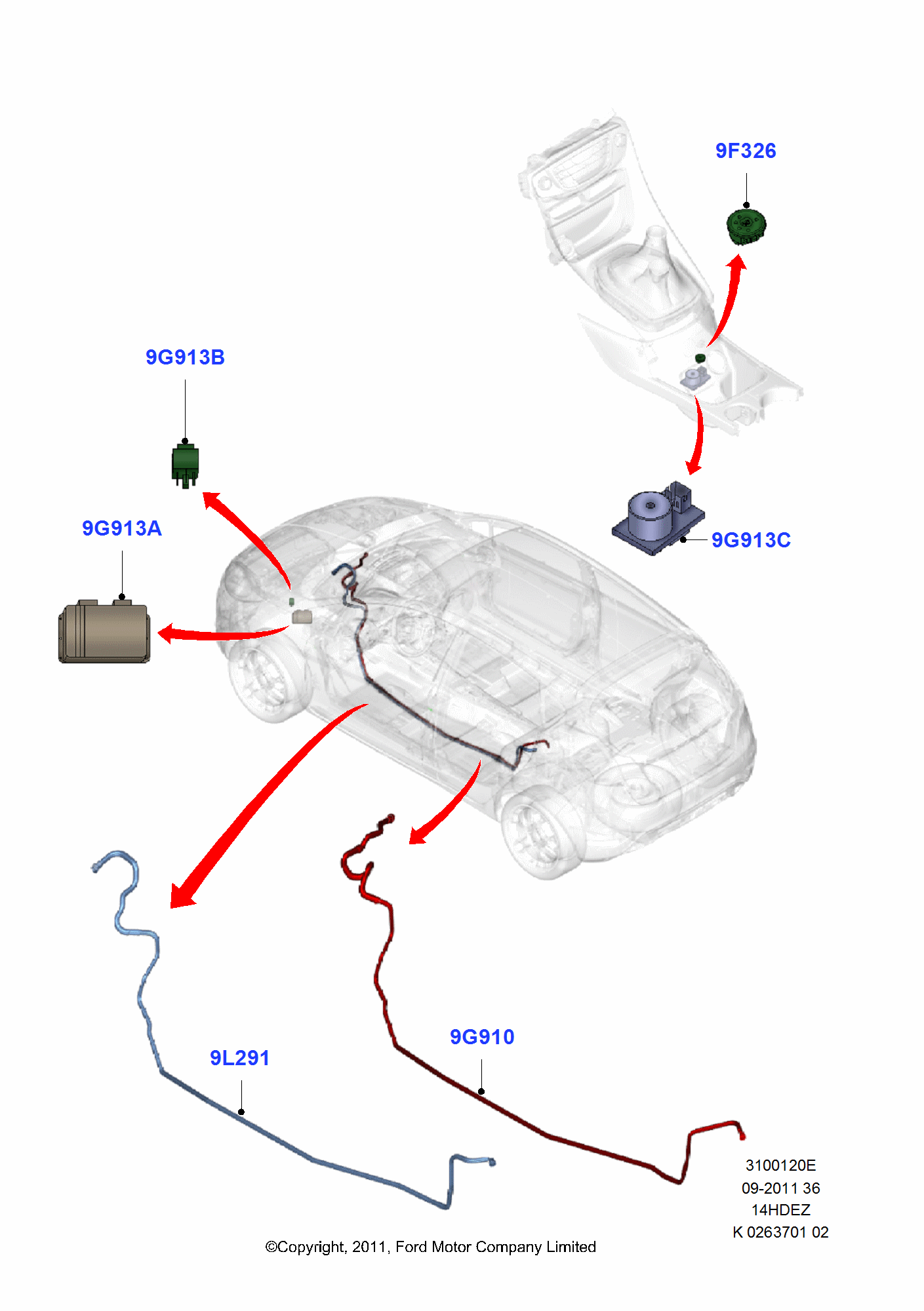 Alternative Fuel System สำหรับ Ford Fiesta Fiesta 2008-2012        (CB1)