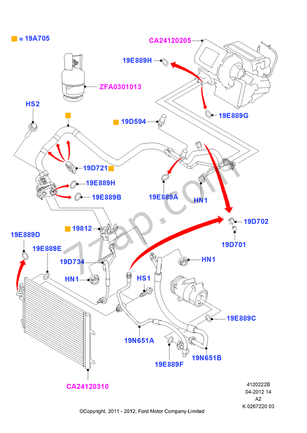 Air Conditioning System FORD Mondeo 20072014 (CA2)
