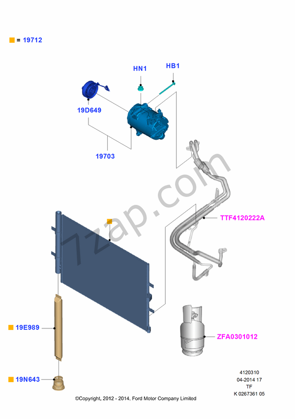 Air Conditioning FORD Transit/Tourneo Custom 2012 (TTF)
